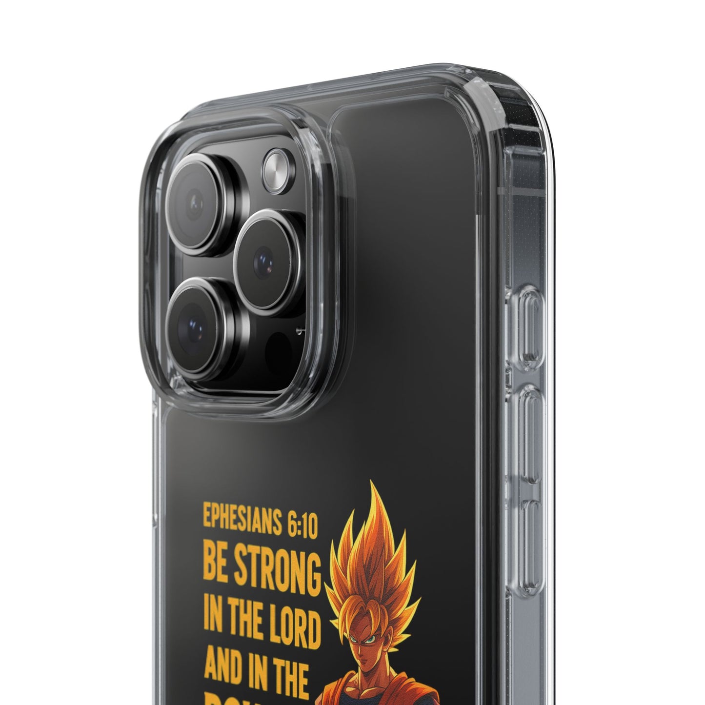 "Pure Strength" – Transparent Phone Case (Ephesian 6:10)