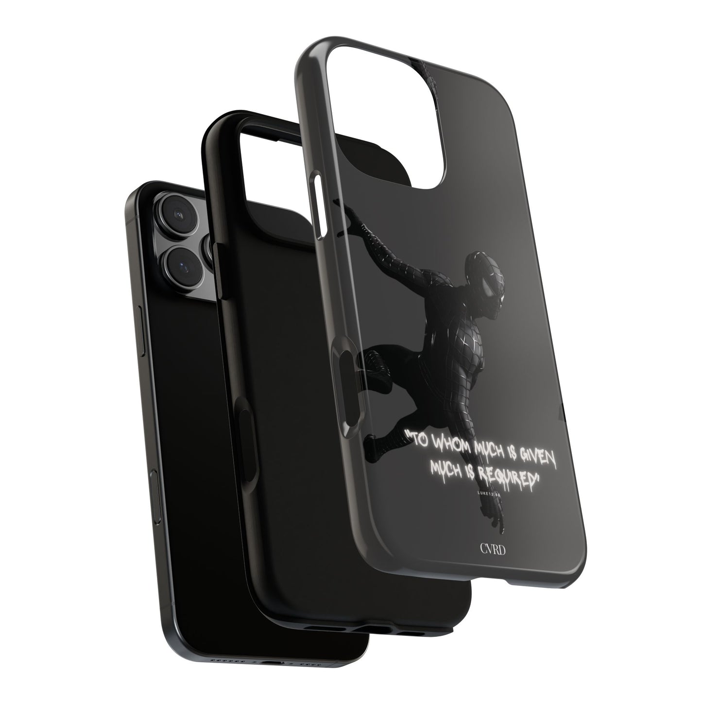 "Responsibility" - Black Phone Case (Luke 12:48)