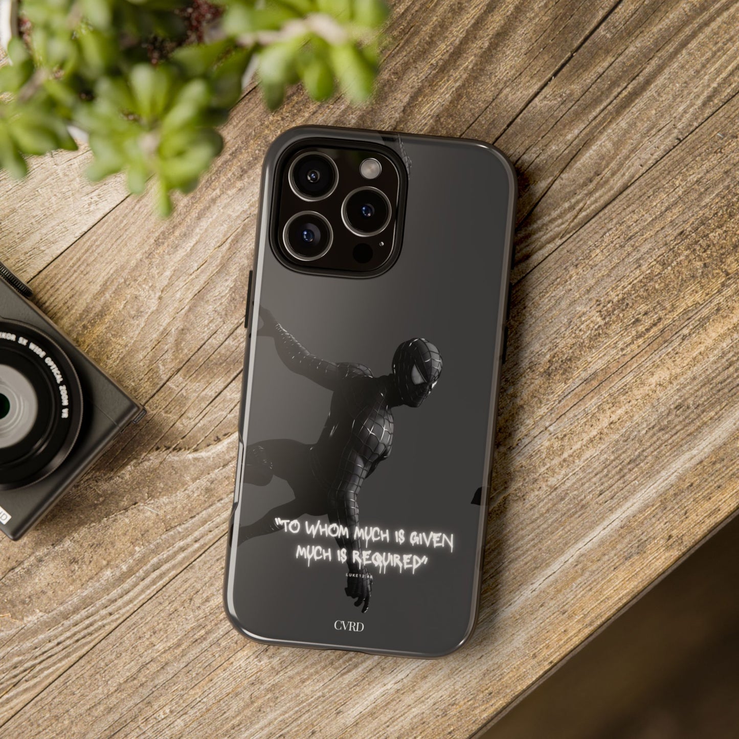 "Responsibility" - Black Phone Case (Luke 12:48)