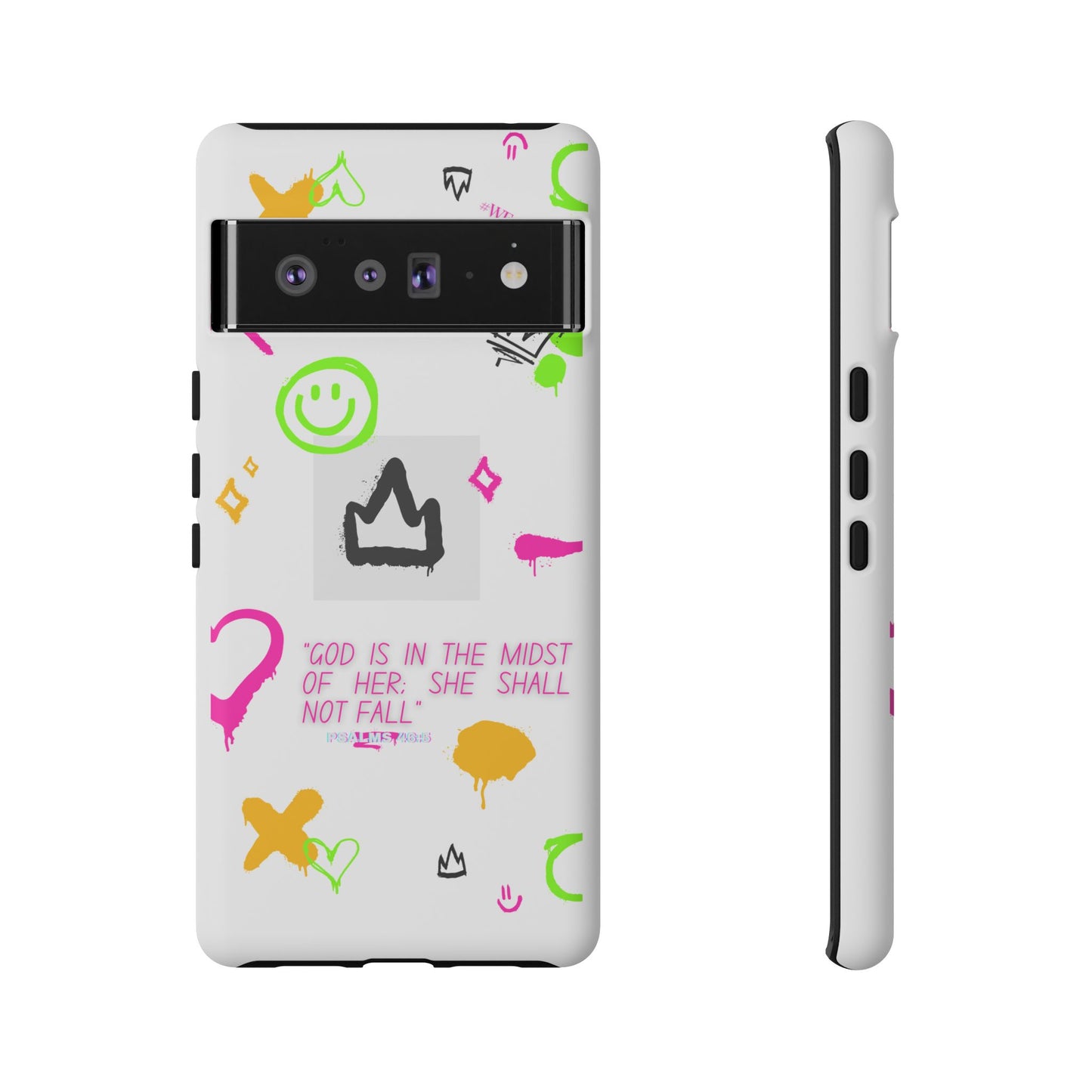 "Girl Power" - White Phone Case (Psalms 46:5)