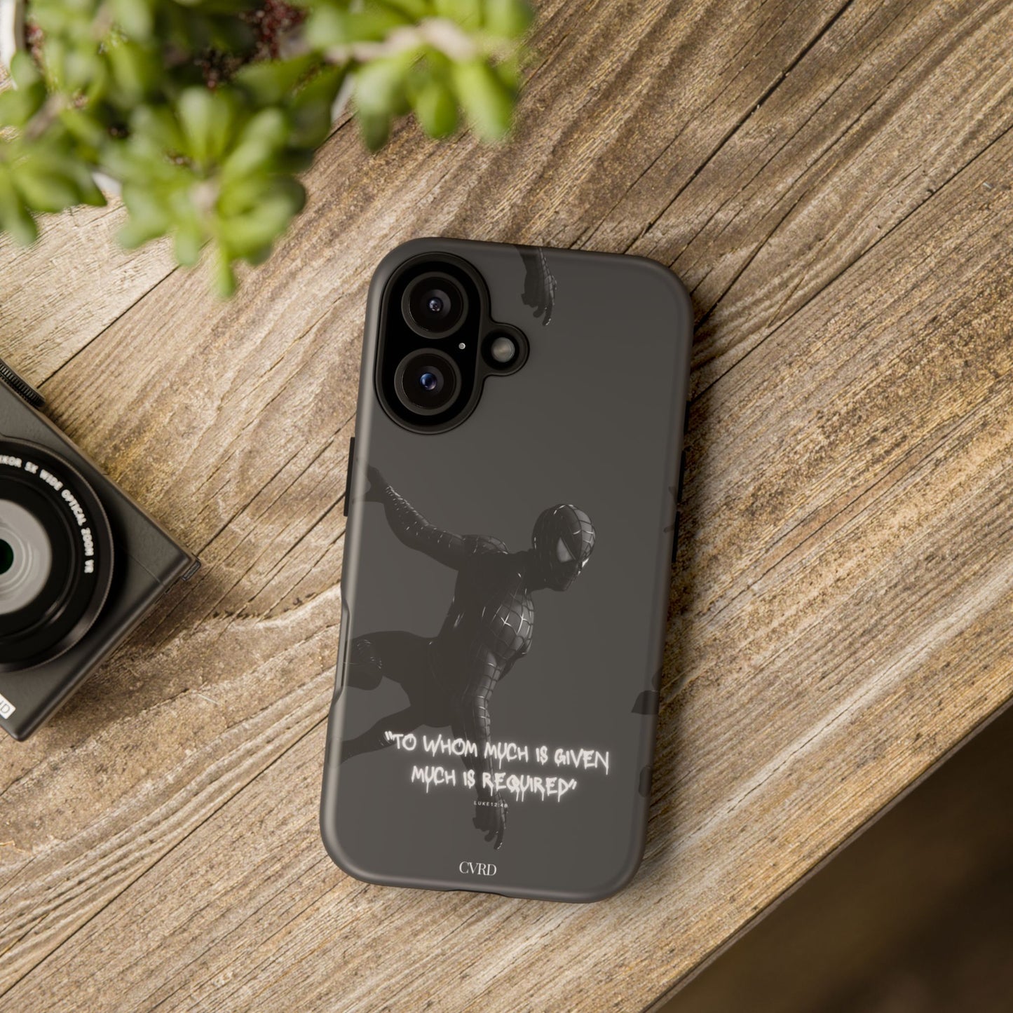 "Responsibility" - Black Phone Case (Luke 12:48)