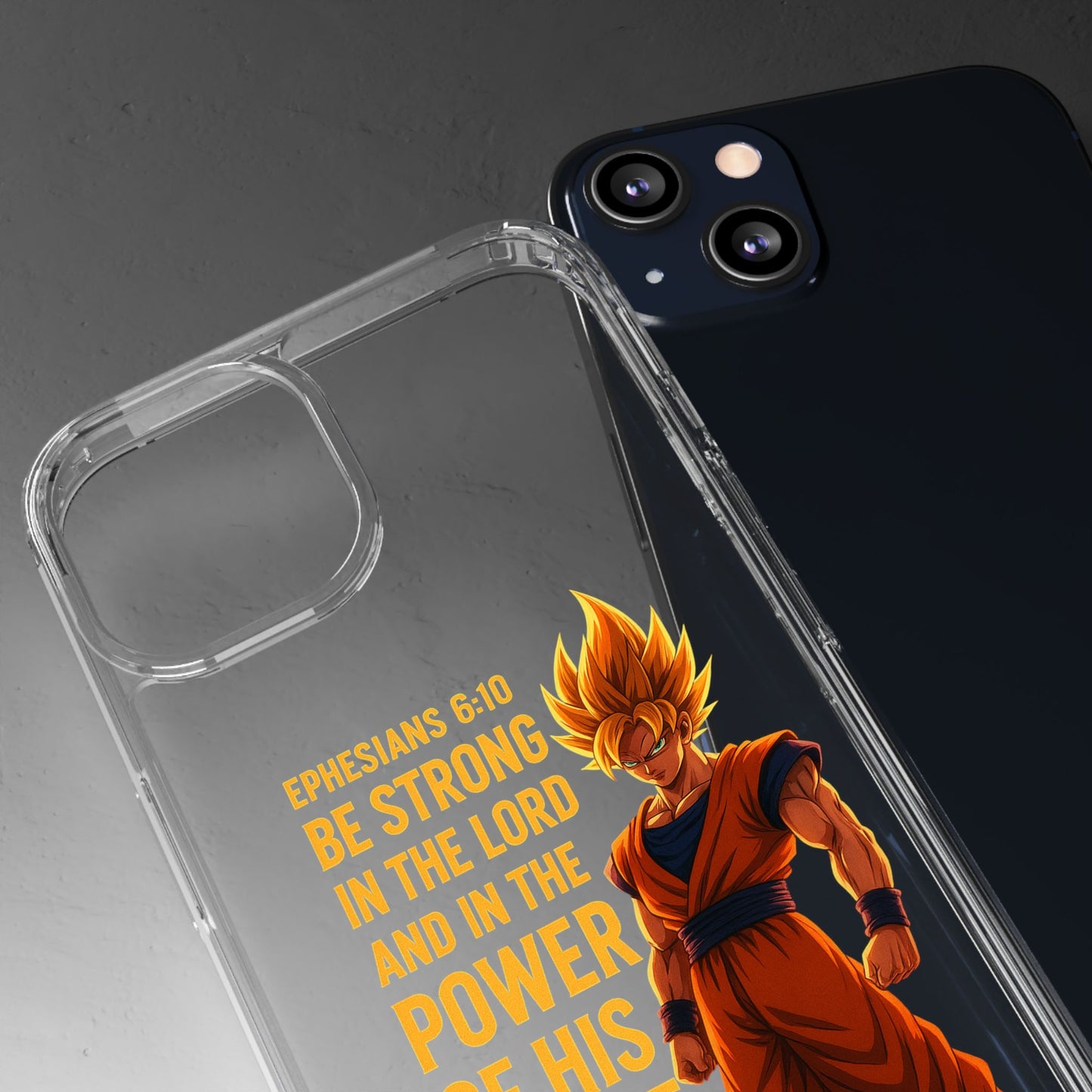 "Pure Strength" – Transparent Phone Case (Ephesian 6:10)