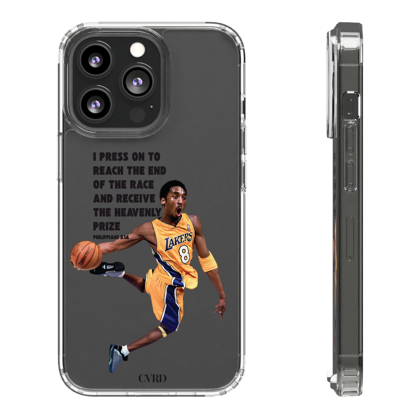 "Angel" – Transparent Phone Case (Philippians 3:14)