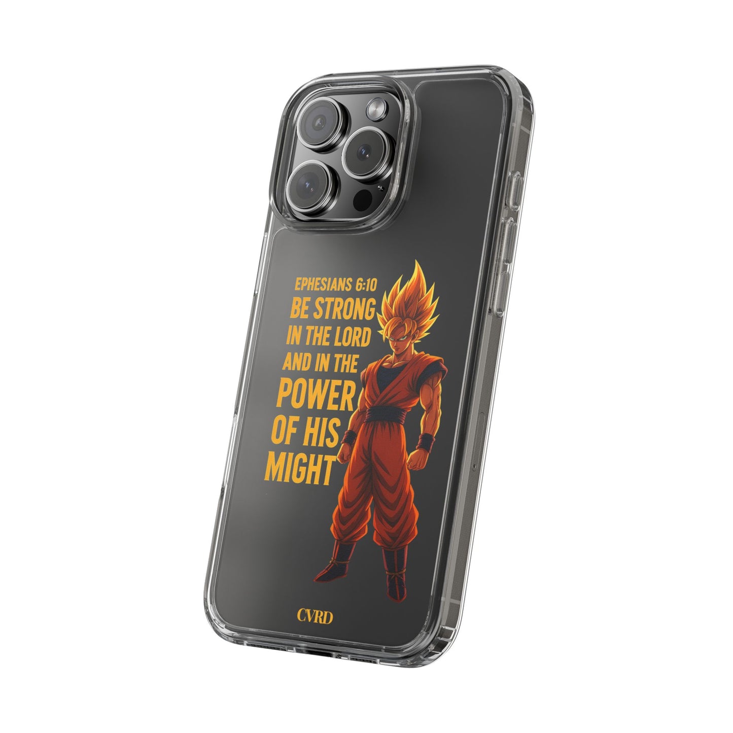 "Pure Strength" – Transparent Phone Case (Ephesian 6:10)