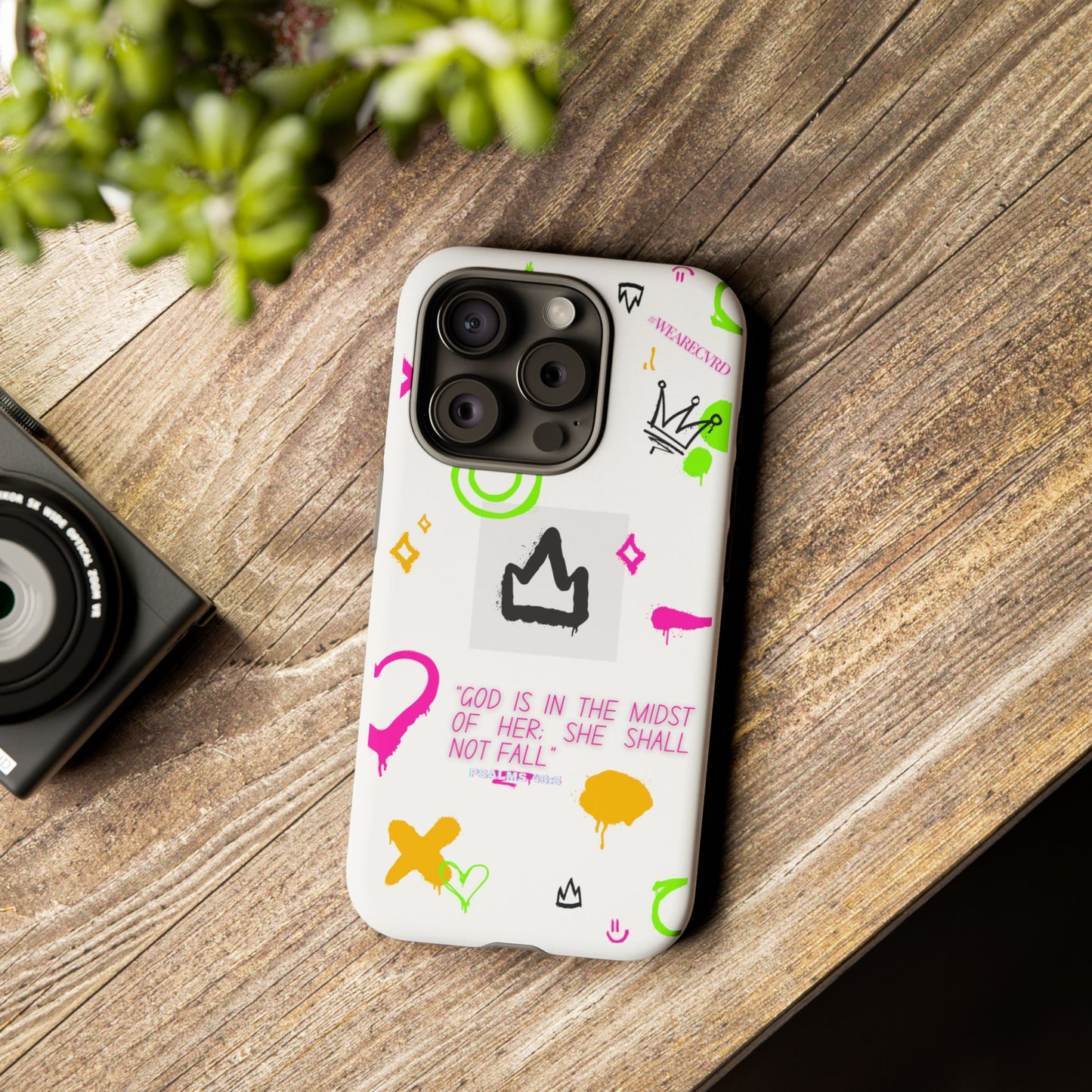 "Girl Power" - White Phone Case (Psalms 46:5)