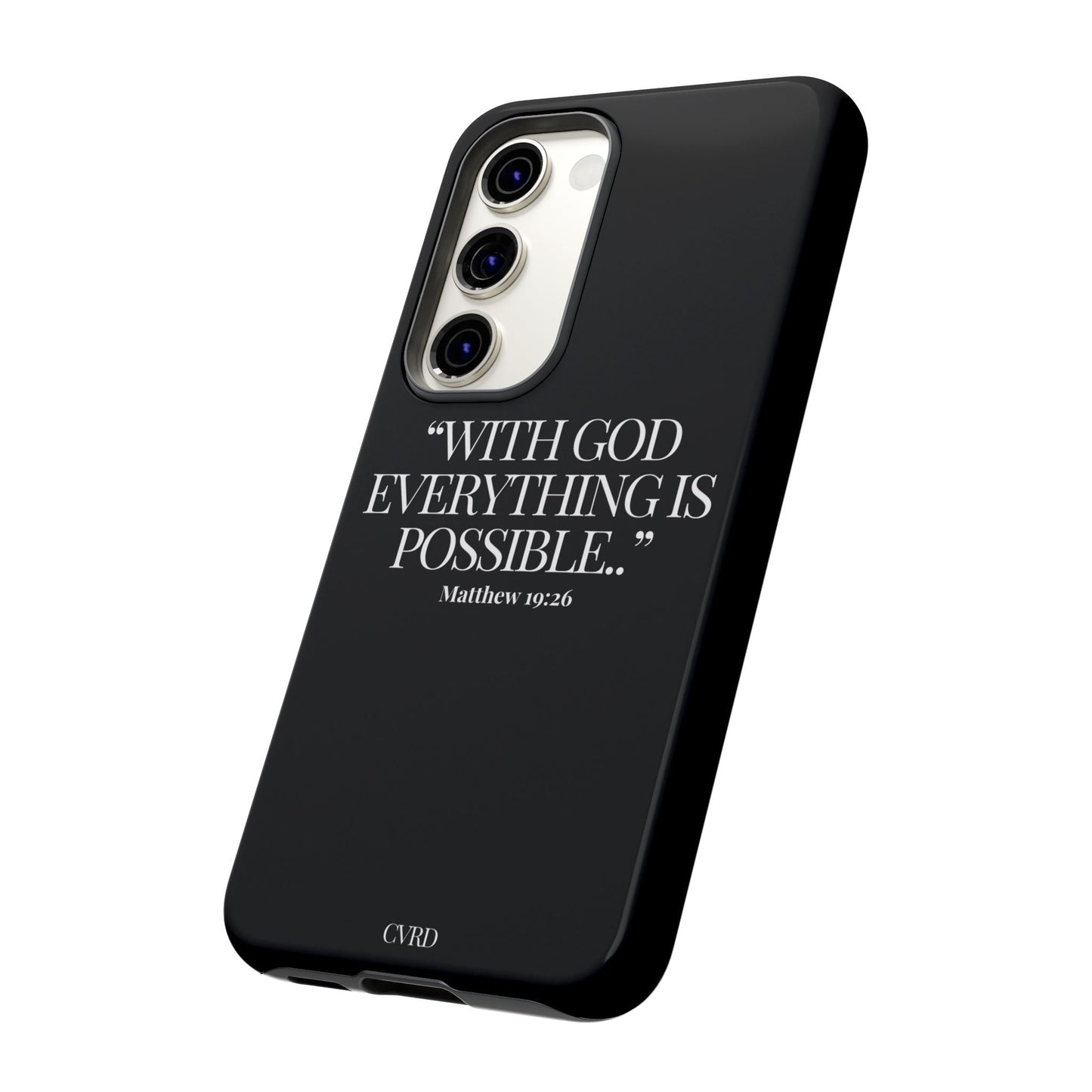 "Endless Possibilties" - Black Phone Case (Matthew 19:26)