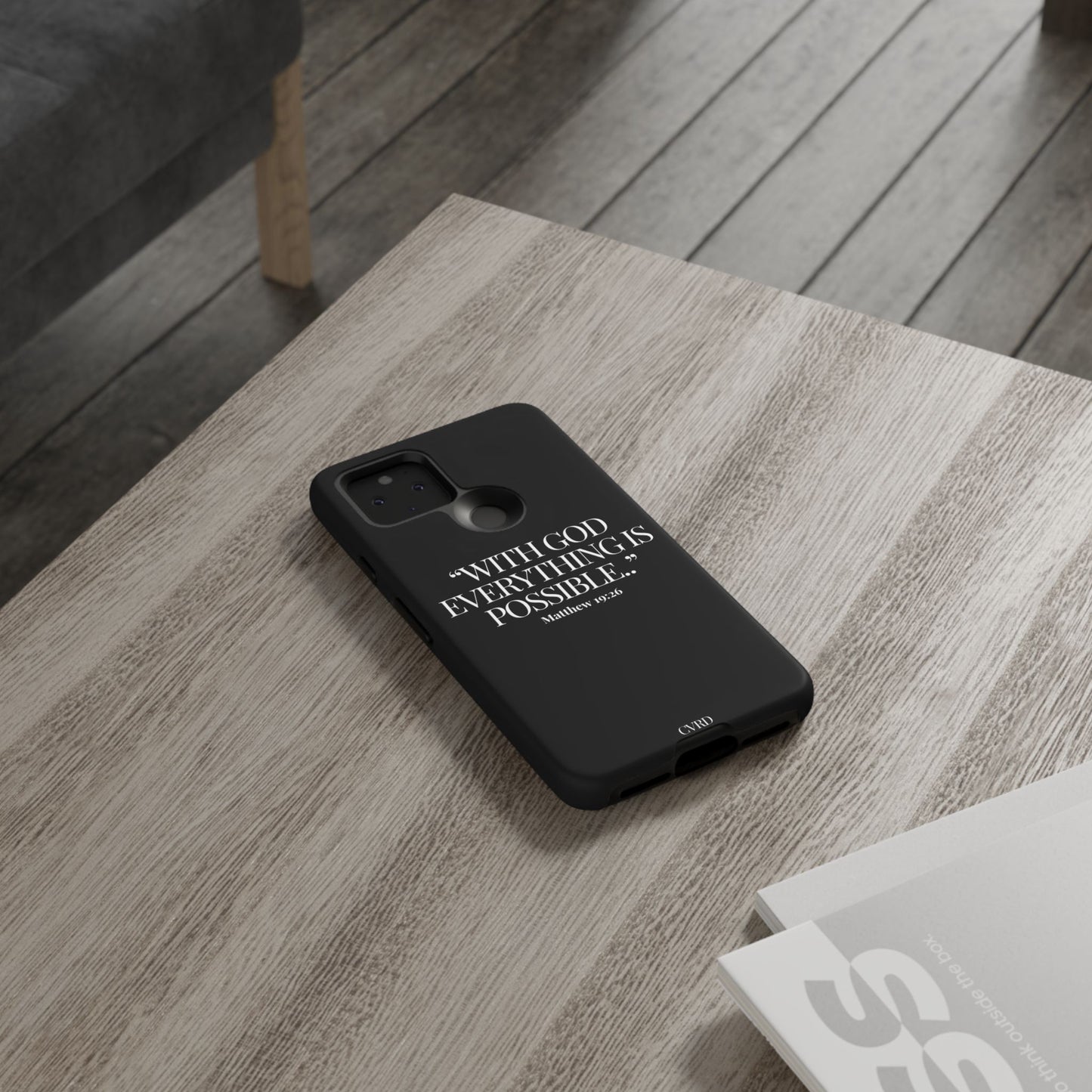 "Endless Possibilties" - Black Phone Case (Matthew 19:26)