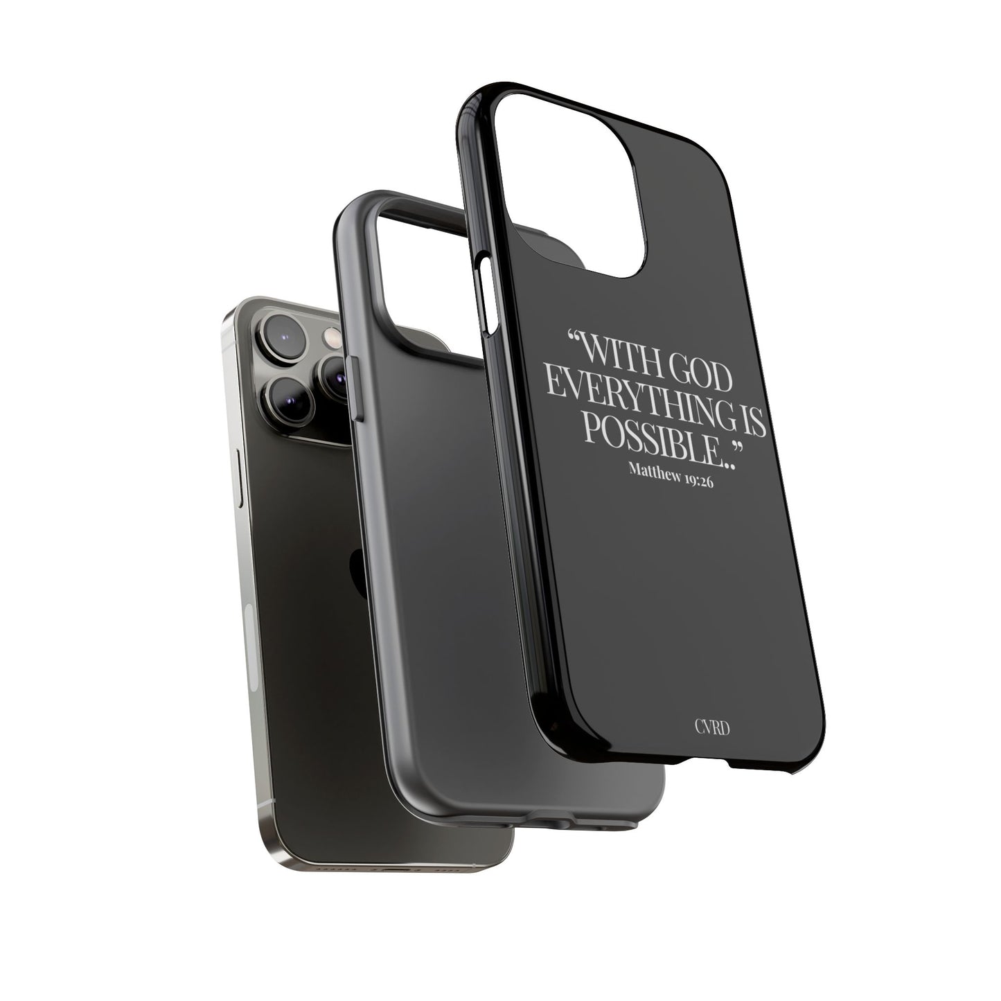 "Endless Possibilties" - Black Phone Case (Matthew 19:26)
