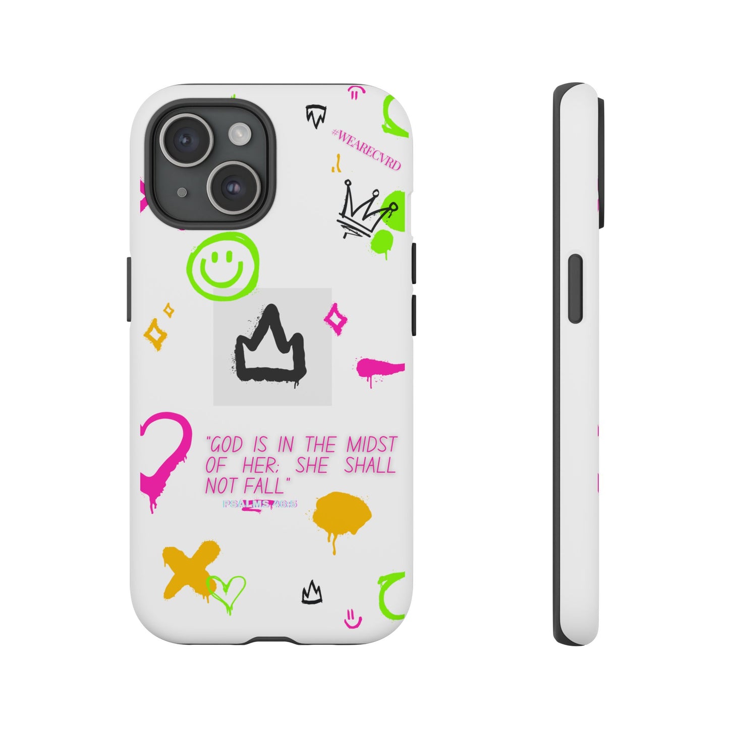 "Girl Power" - White Phone Case (Psalms 46:5)