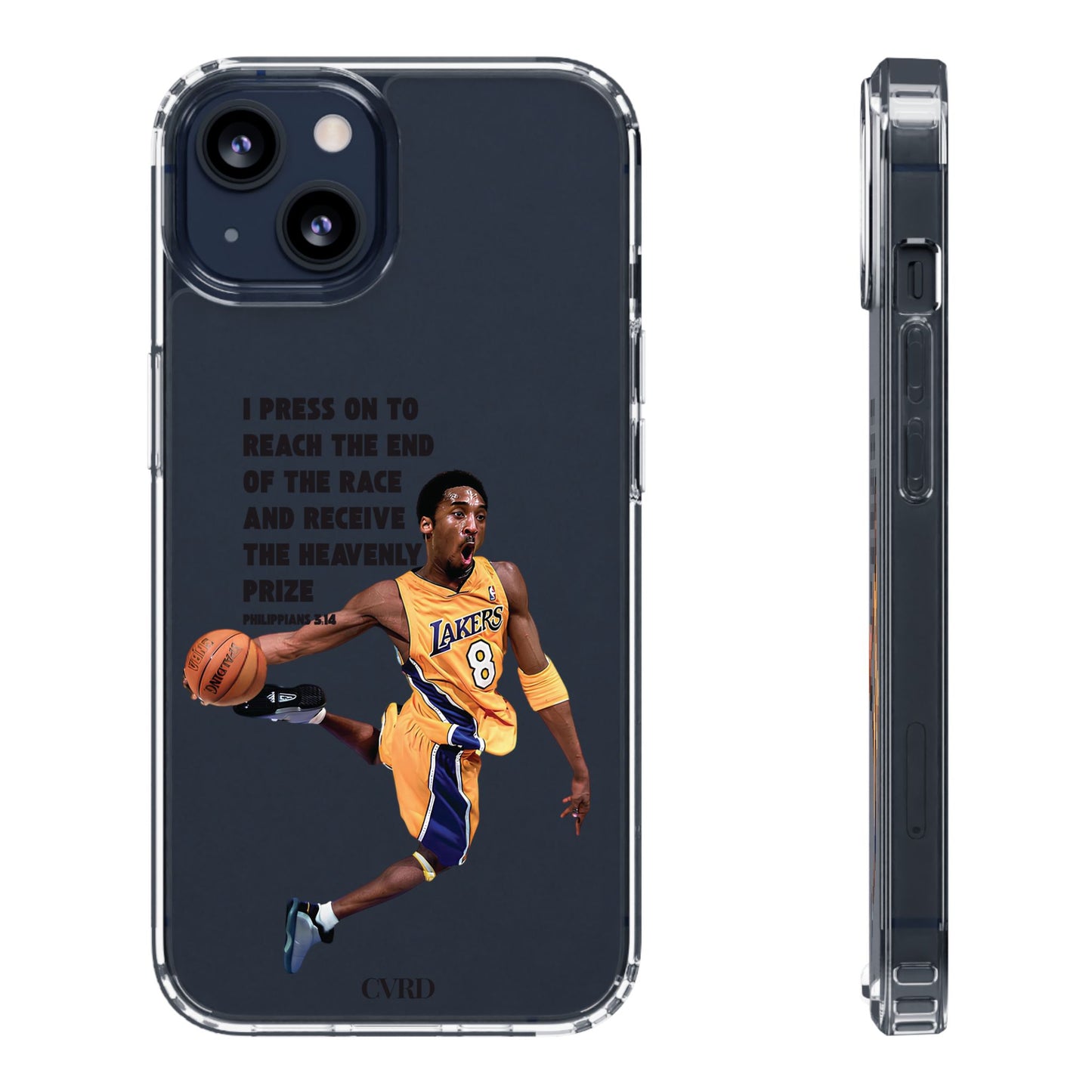 "Angel" – Transparent Phone Case (Philippians 3:14)