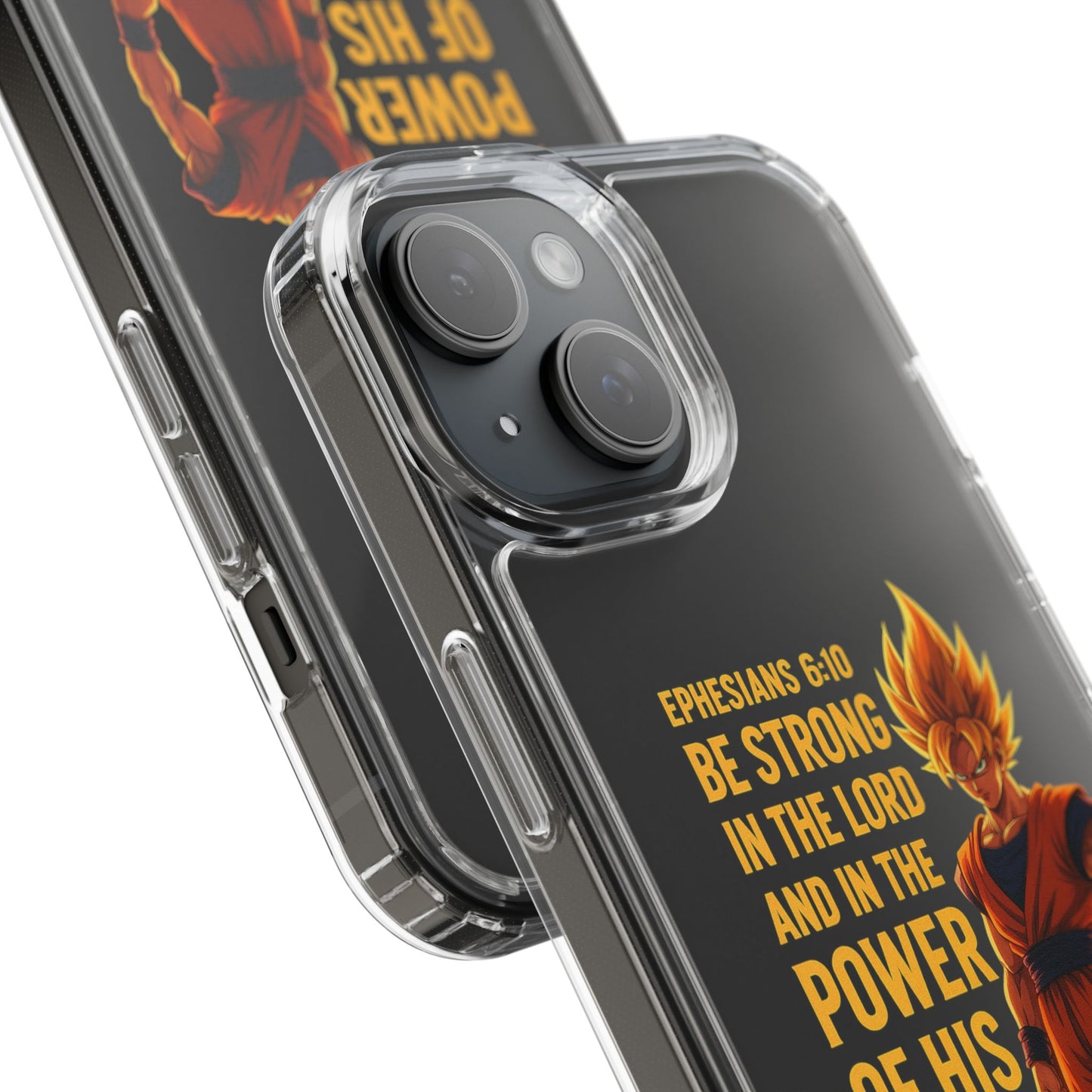 "Pure Strength" – Transparent Phone Case (Ephesian 6:10)