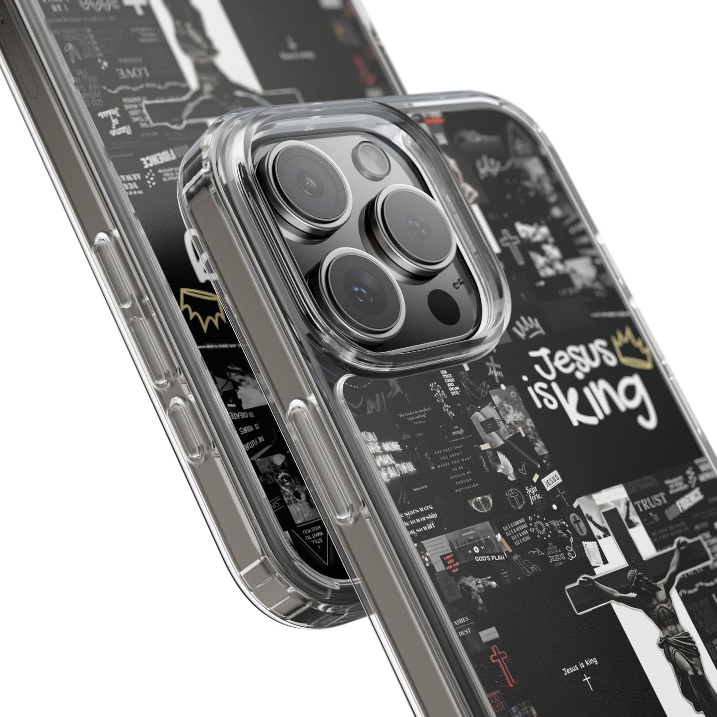"Light In The Darkness " – Transparent Christian Phone Case