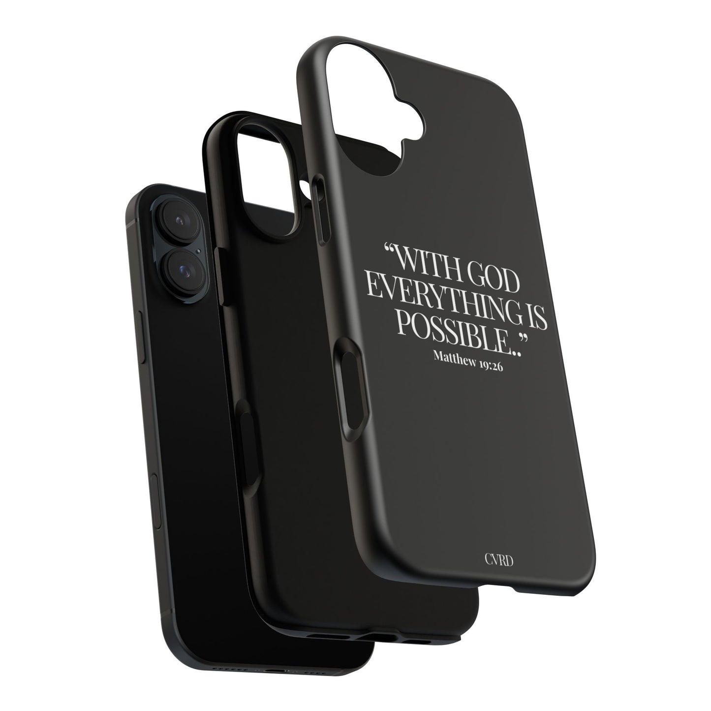 "Endless Possibilties" - Black Phone Case (Matthew 19:26)