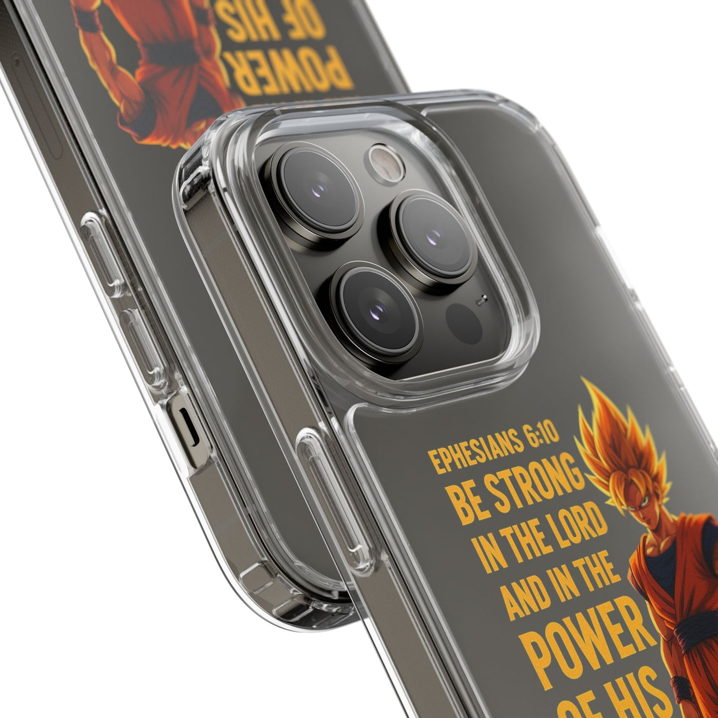 "Pure Strength" – Transparent Phone Case (Ephesian 6:10)