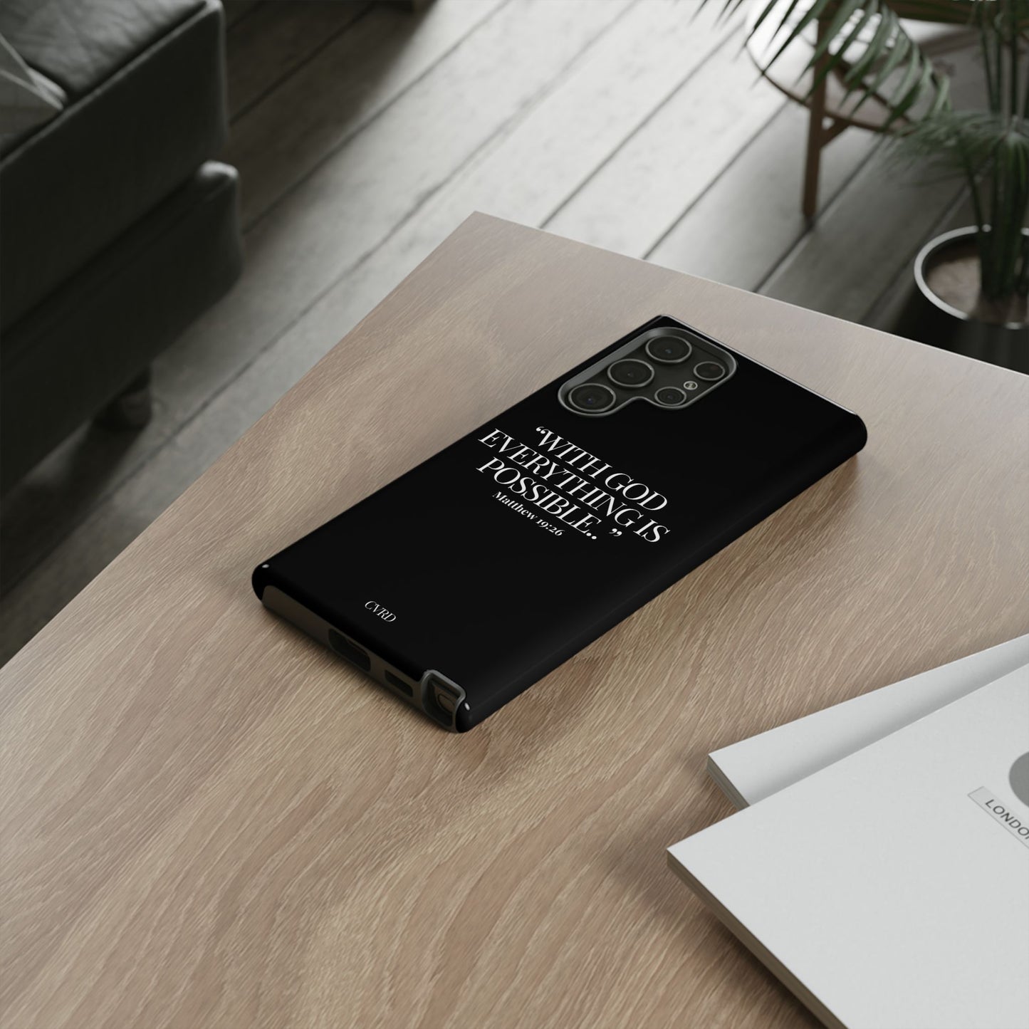 "Endless Possibilties" - Black Phone Case (Matthew 19:26)
