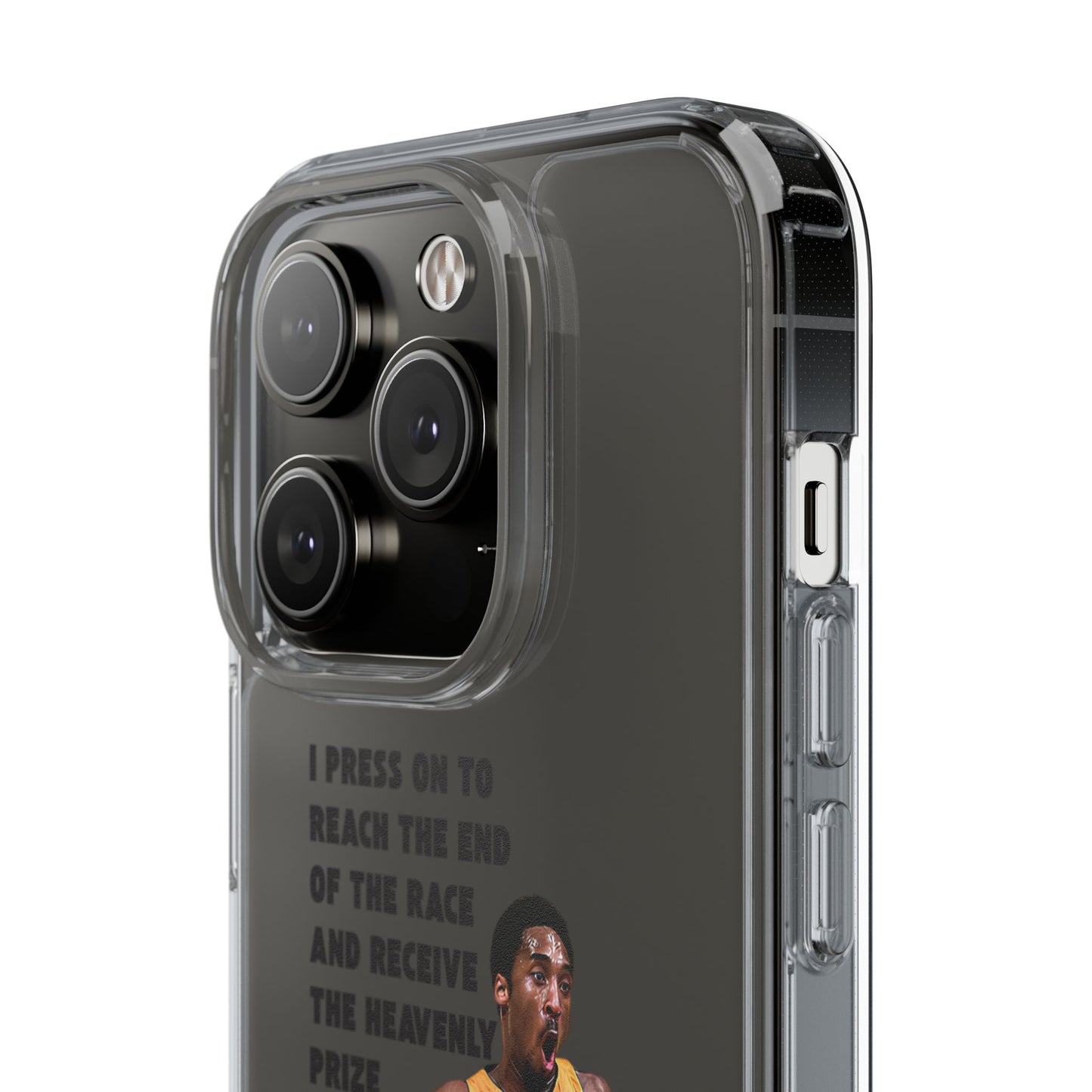 "Angel" – Transparent Phone Case (Philippians 3:14)