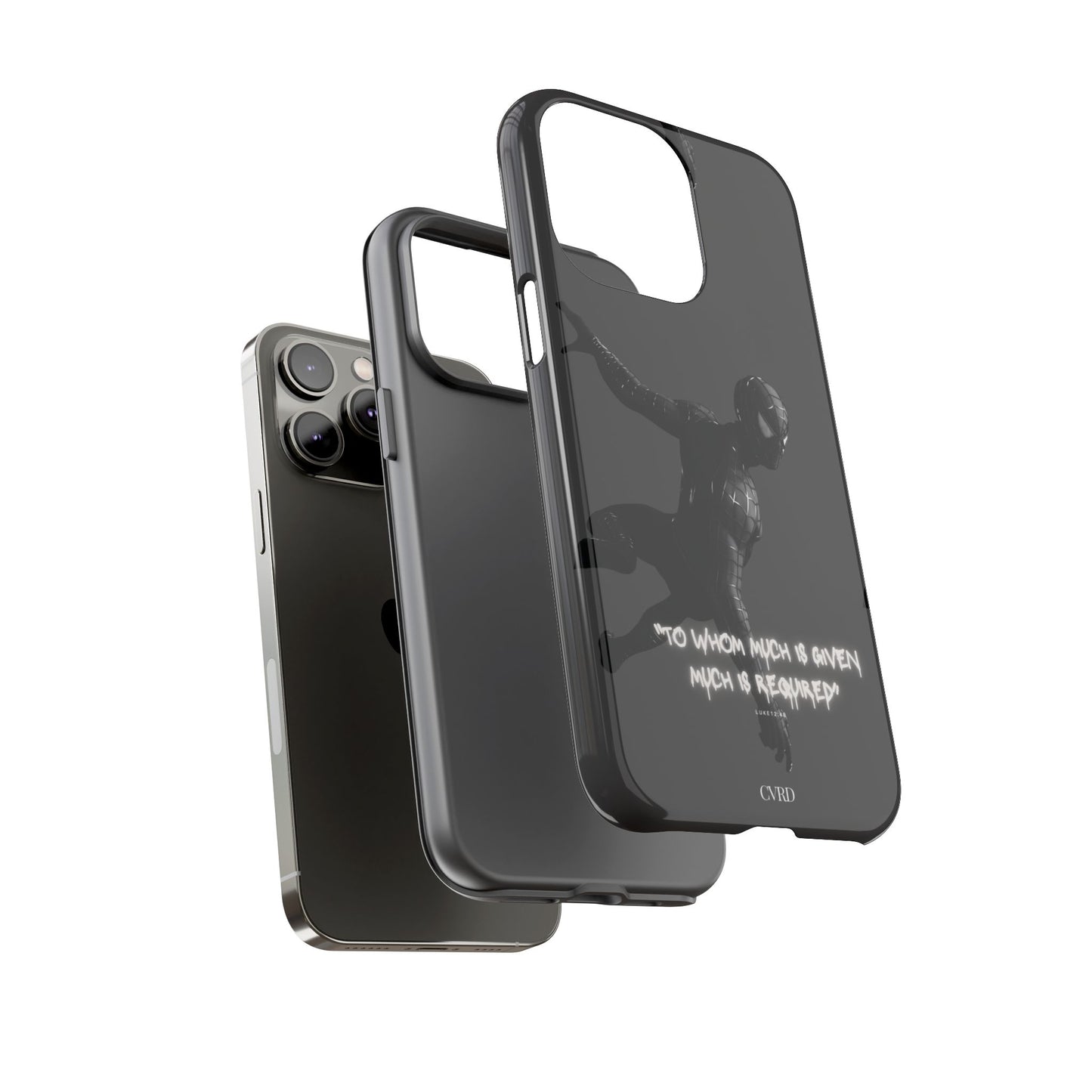 "Responsibility" - Black Phone Case (Luke 12:48)