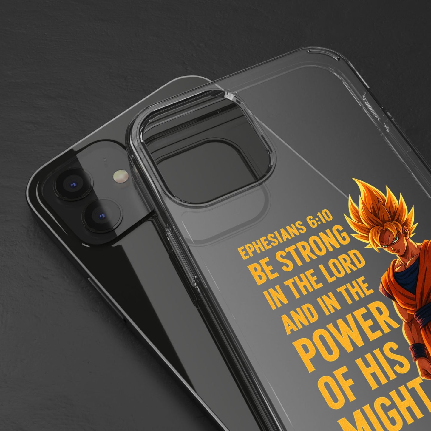 "Pure Strength" – Transparent Phone Case (Ephesian 6:10)