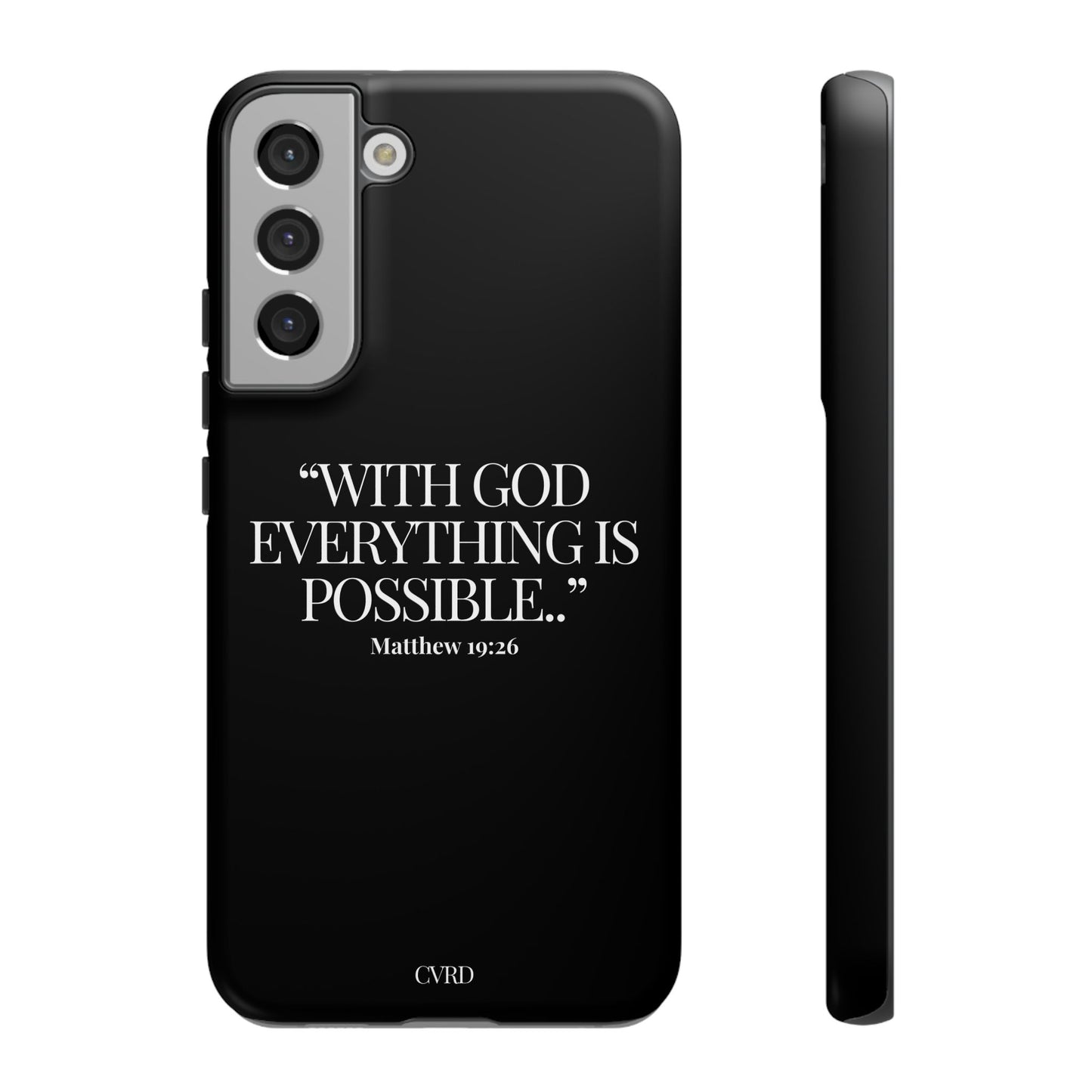"Endless Possibilties" - Black Phone Case (Matthew 19:26)