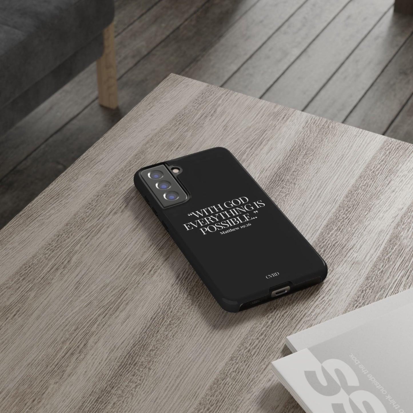 "Endless Possibilties" - Black Phone Case (Matthew 19:26)