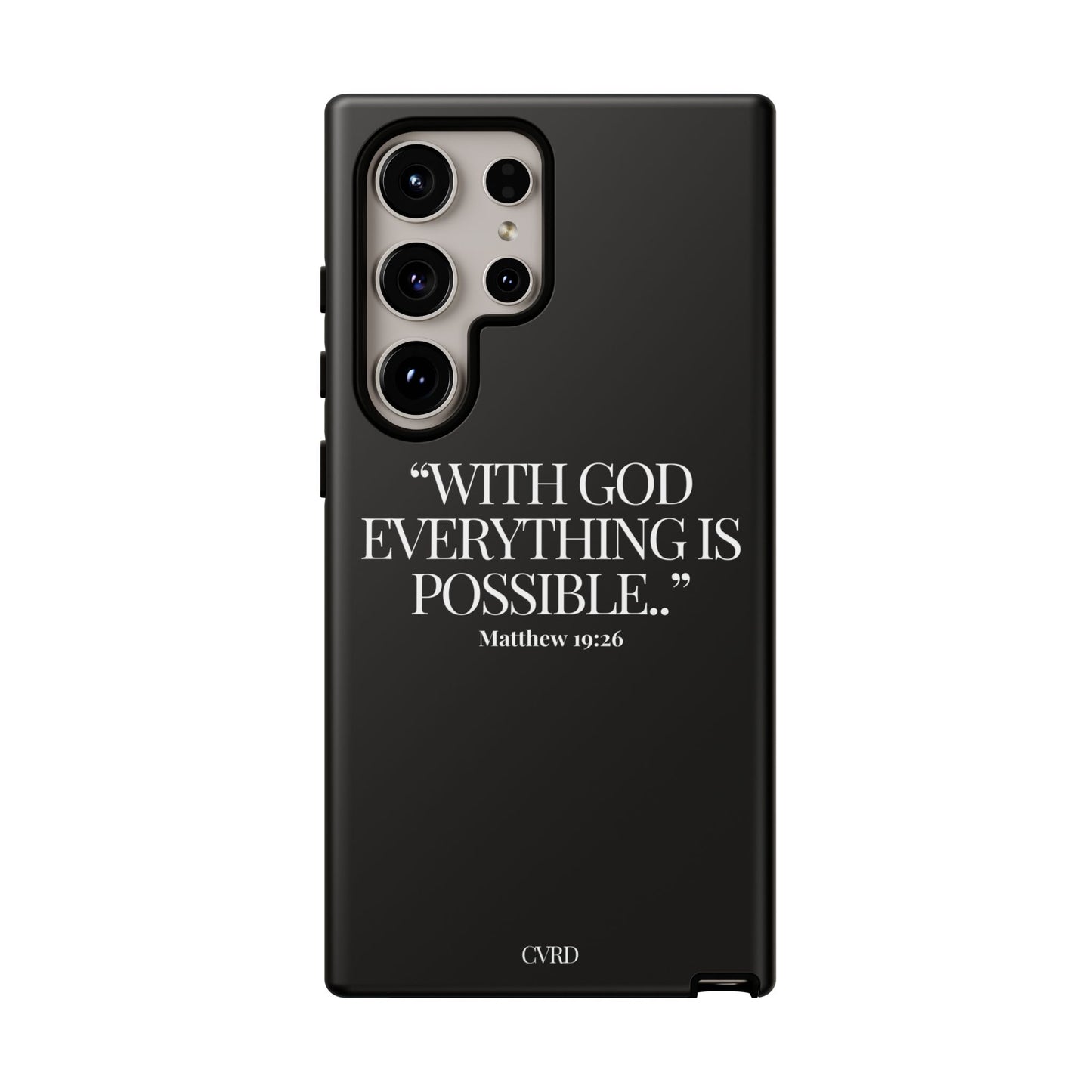 "Endless Possibilties" - Black Phone Case (Matthew 19:26)