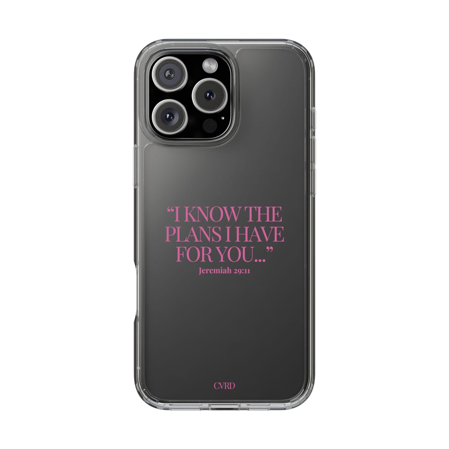 "Trust Gods Plan" – Transparent Phone Case (Jeremiah 29:11)