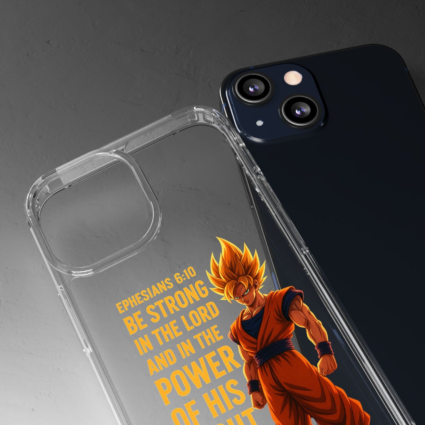 "Pure Strength" – Transparent Phone Case (Ephesian 6:10)