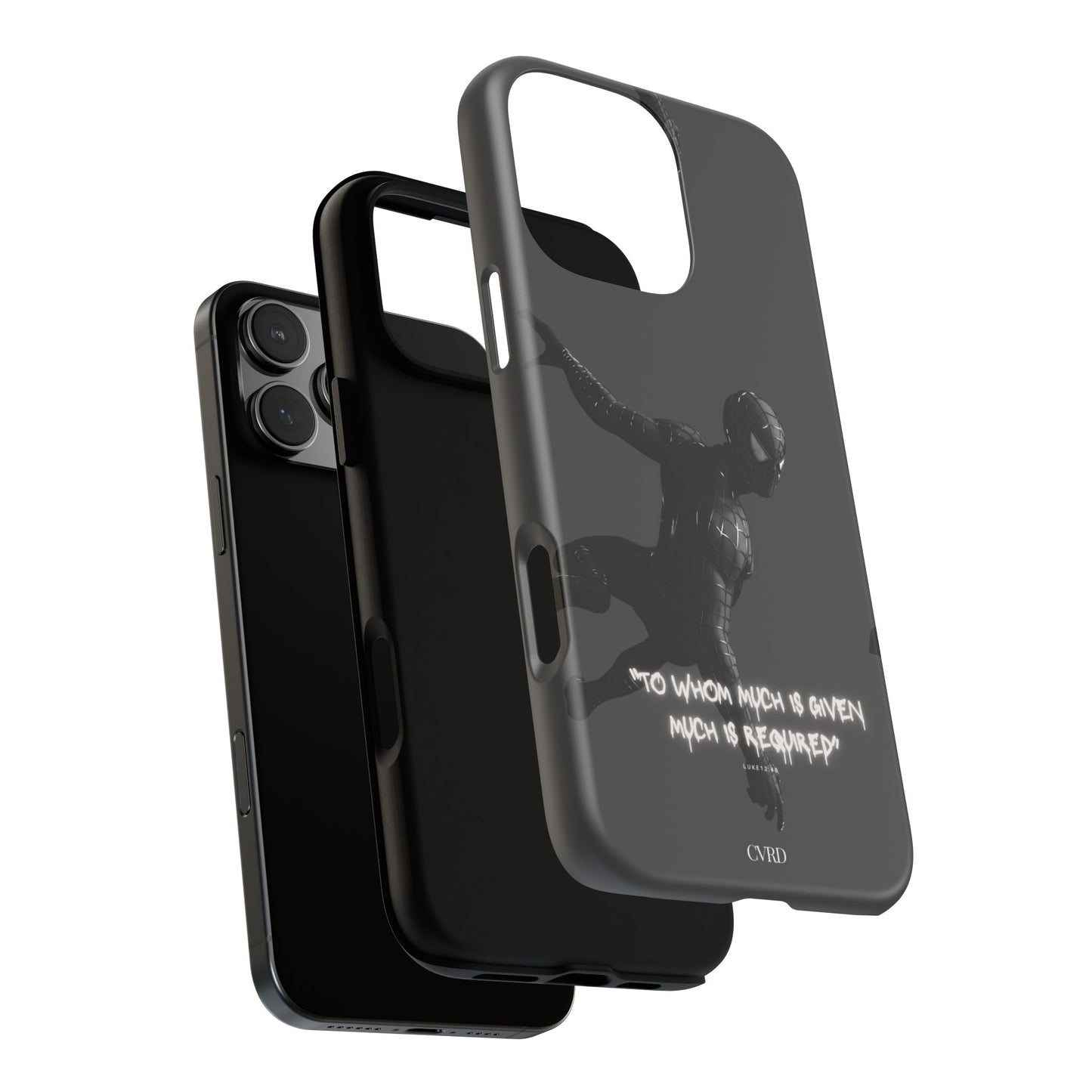 "Responsibility" - Black Phone Case (Luke 12:48)