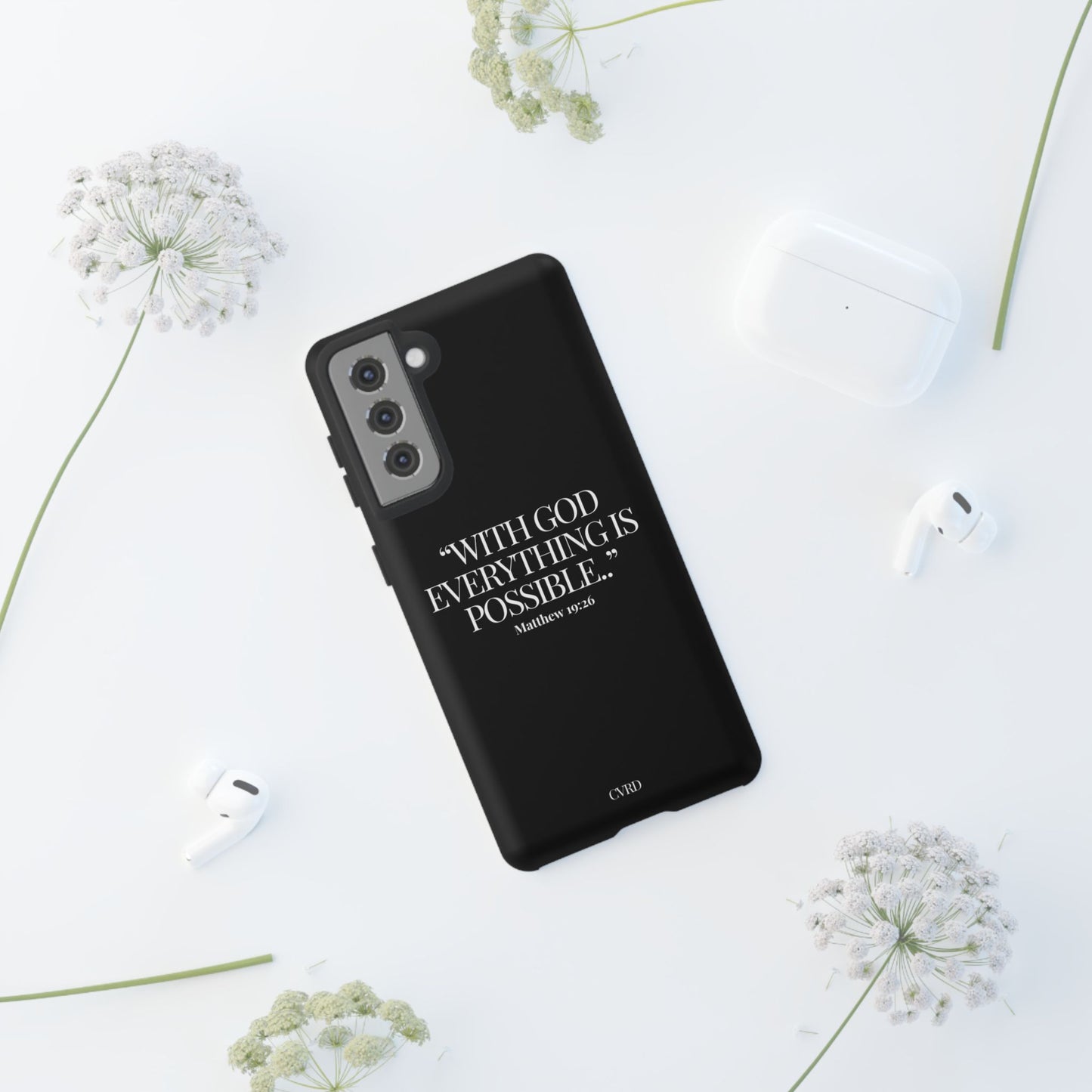 "Endless Possibilties" - Black Phone Case (Matthew 19:26)