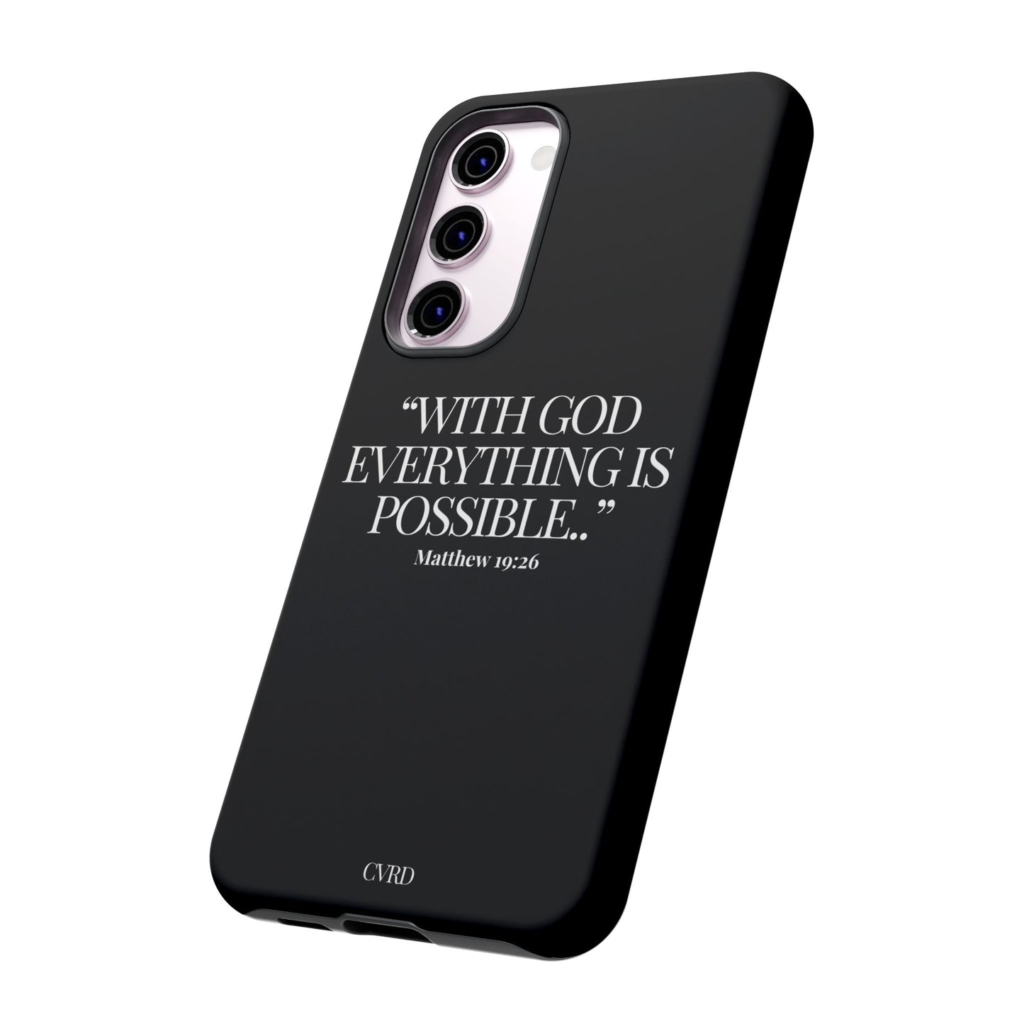 "Endless Possibilties" - Black Phone Case (Matthew 19:26)