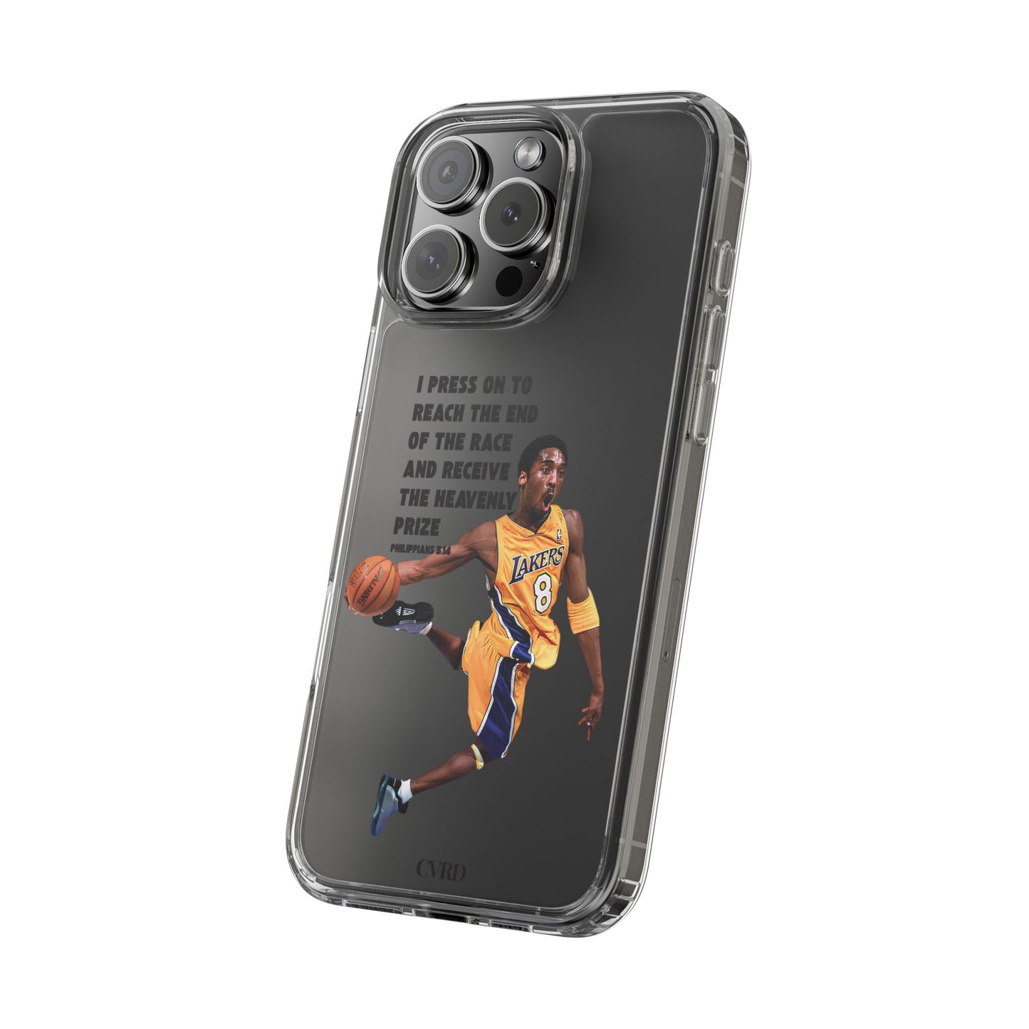 "Angel" – Transparent Phone Case (Philippians 3:14)