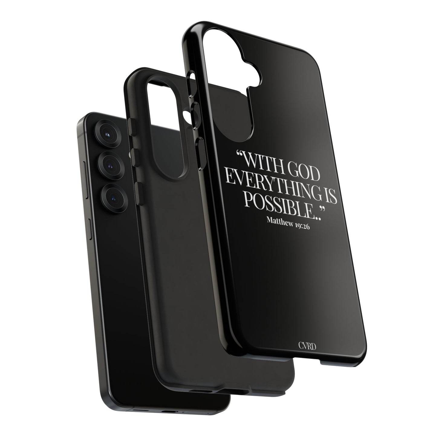 "Endless Possibilties" - Black Phone Case (Matthew 19:26)