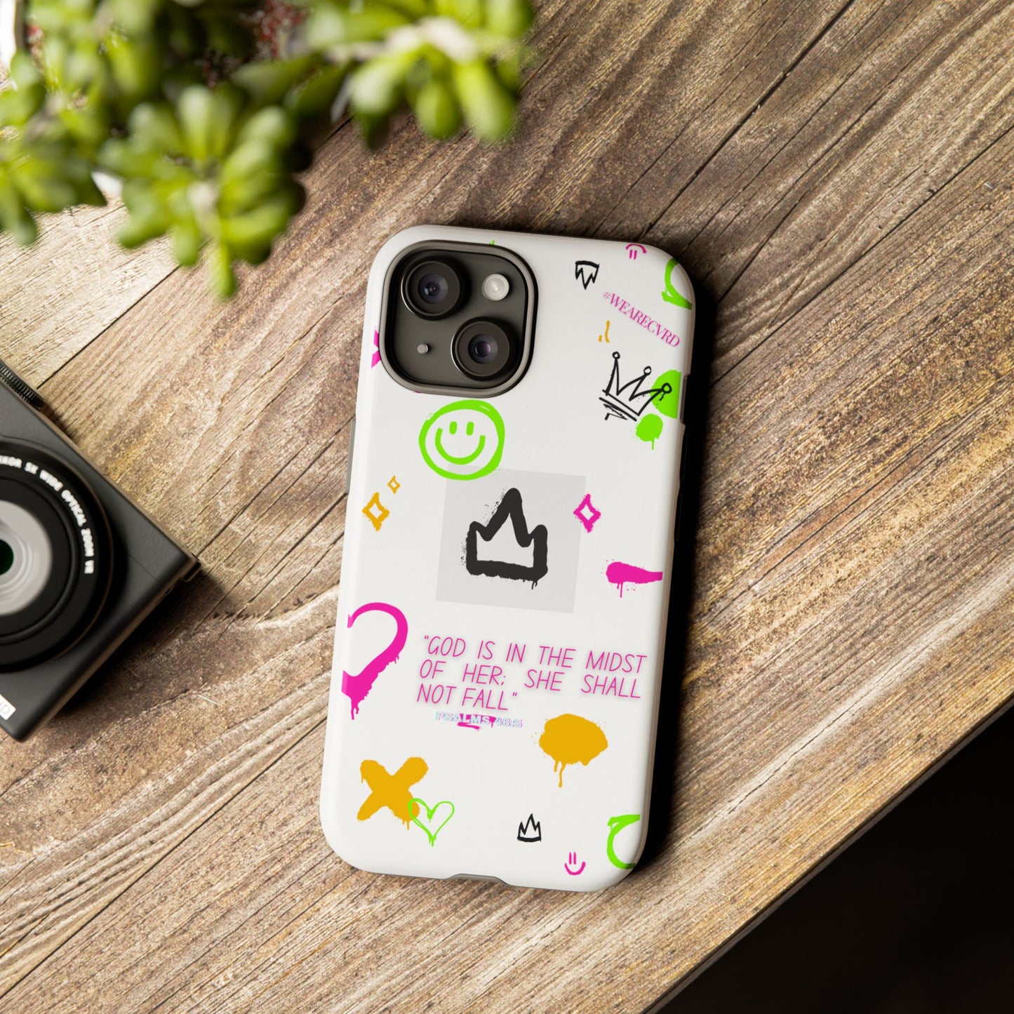 "Girl Power" - White Phone Case (Psalms 46:5)
