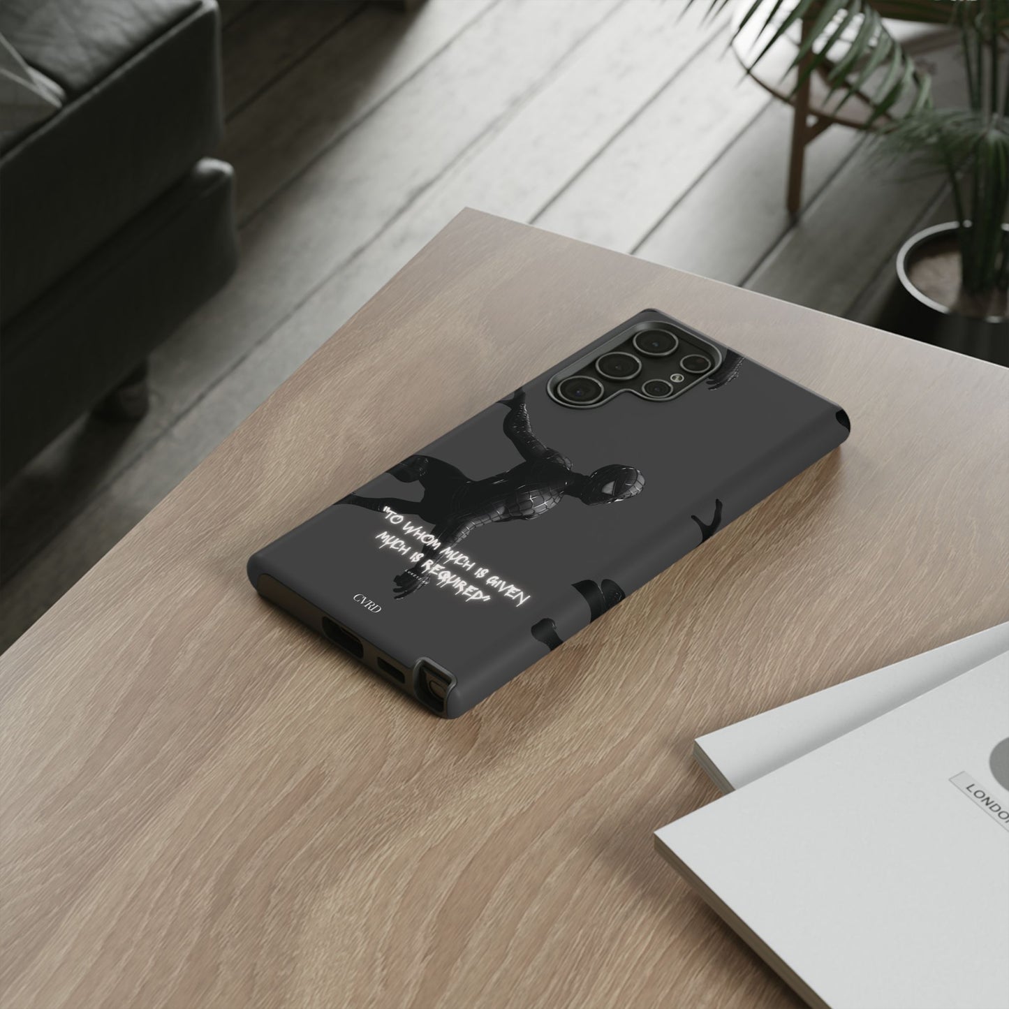 "Responsibility" - Black Phone Case (Luke 12:48)