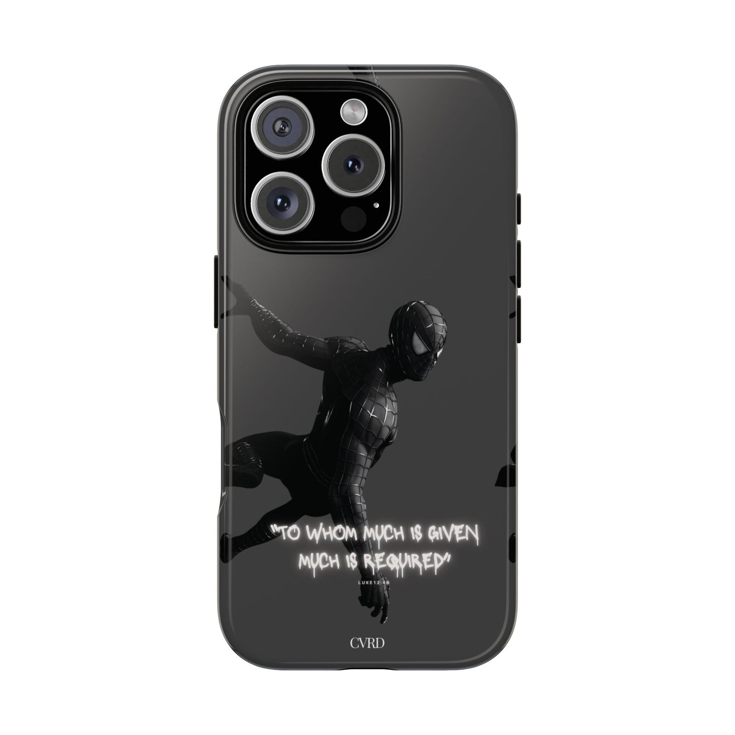 "Responsibility" - Black Phone Case (Luke 12:48)
