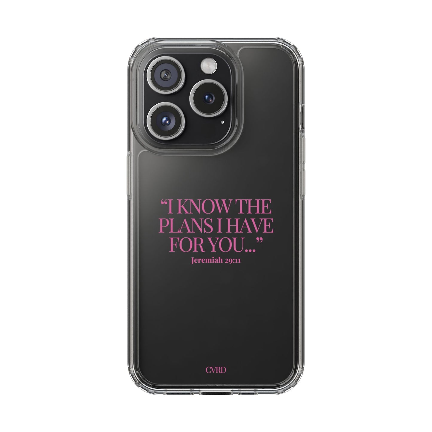 "Trust Gods Plan" – Transparent Phone Case (Jeremiah 29:11)