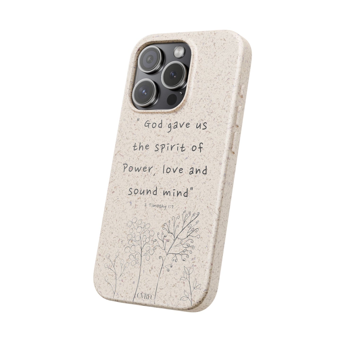 "Faith Over Fear" - Biodegradable Phone Case (2 Timothy 1:7)