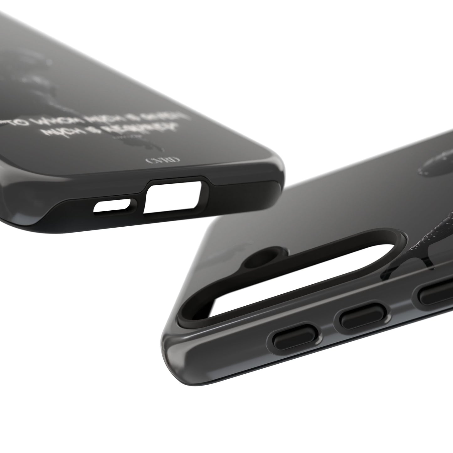 "Responsibility" - Black Phone Case (Luke 12:48)