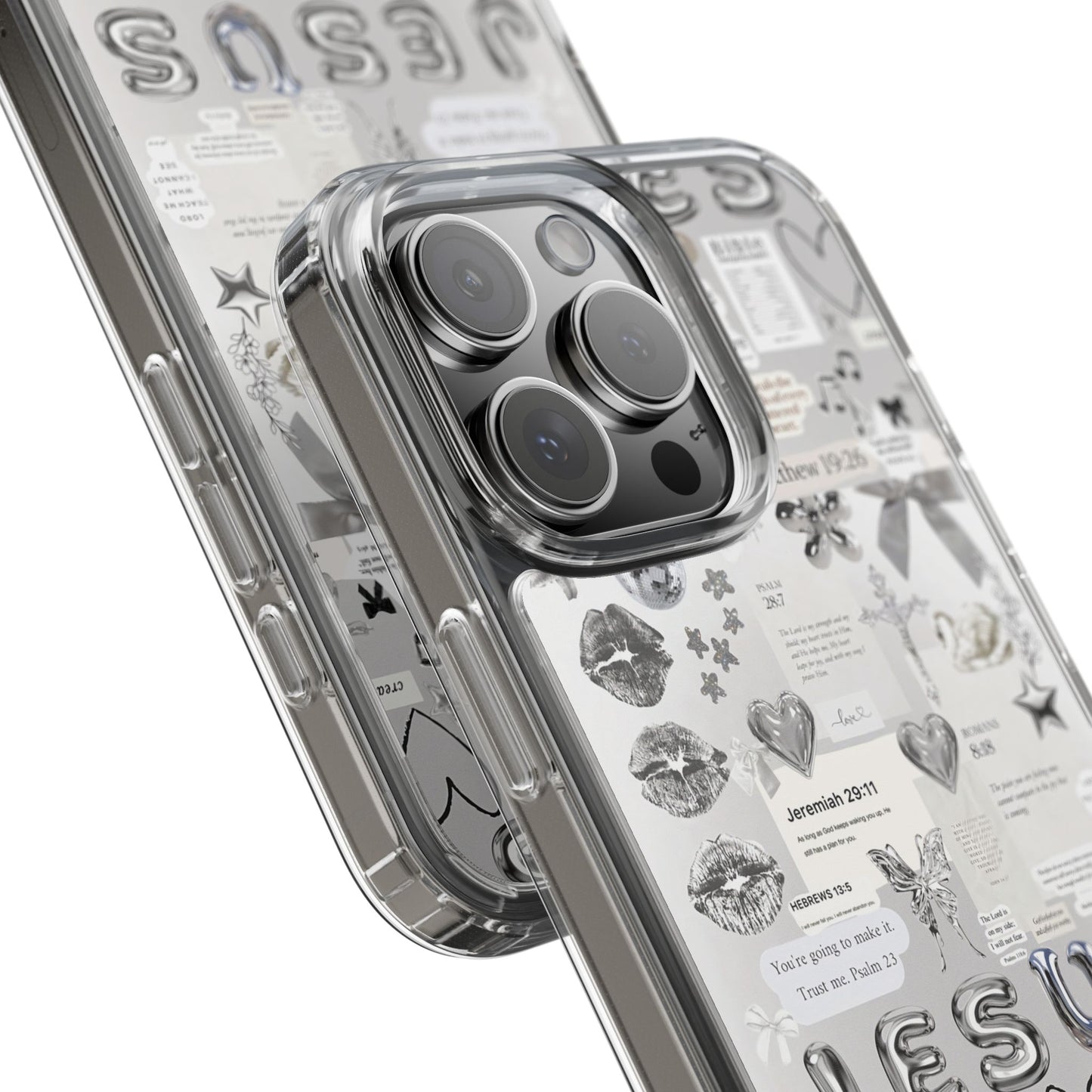 "Precious Silver " – Transparent Christian Phone Case