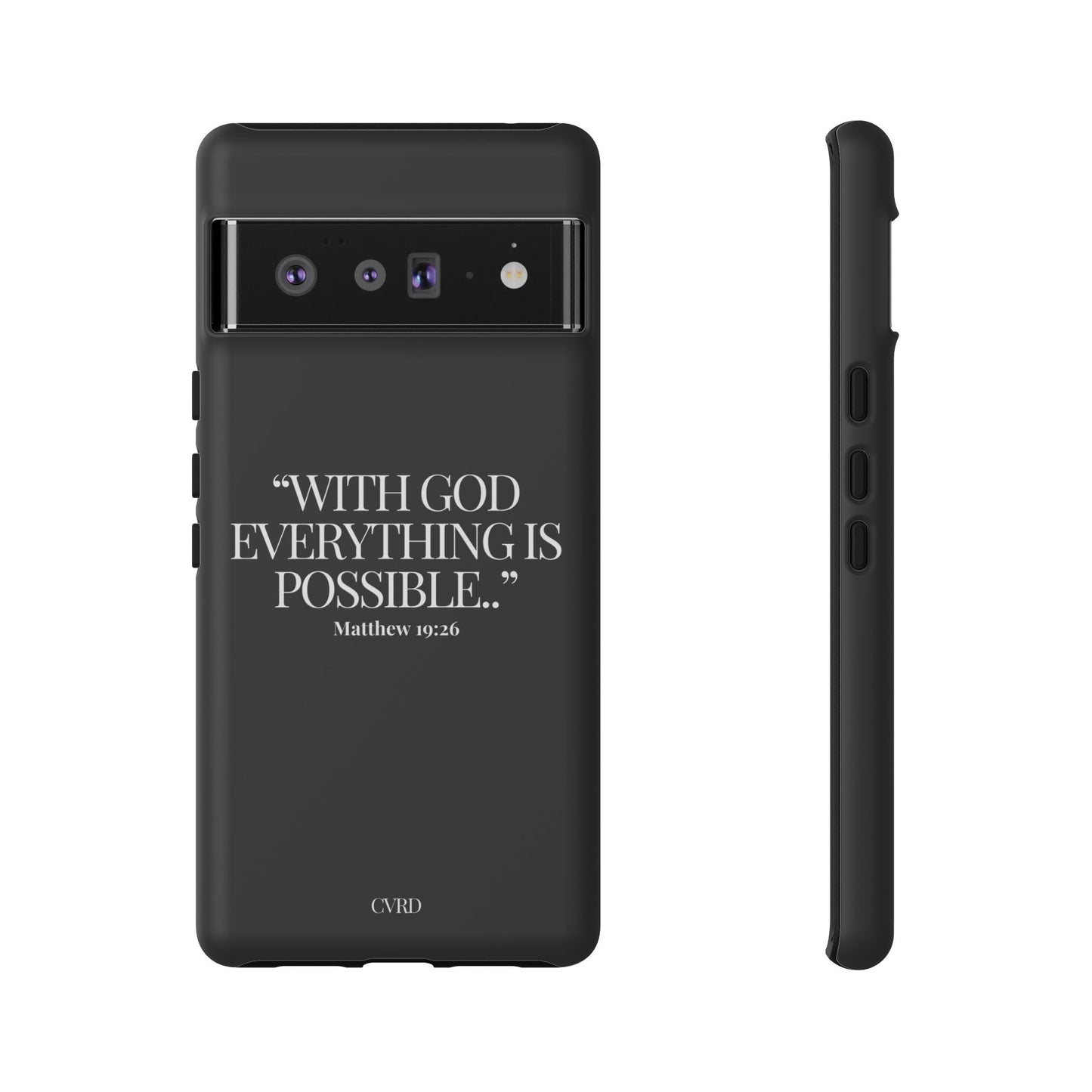 "Endless Possibilties" - Black Phone Case (Matthew 19:26)