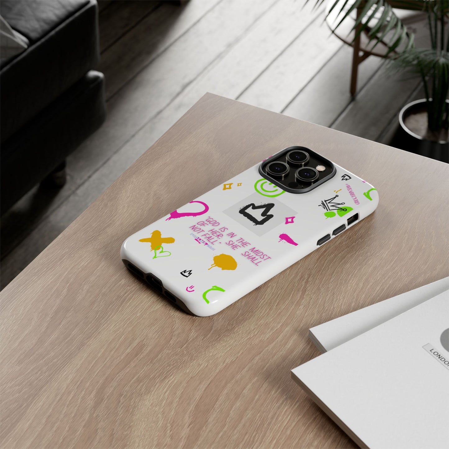 "Girl Power" - White Phone Case (Psalms 46:5)