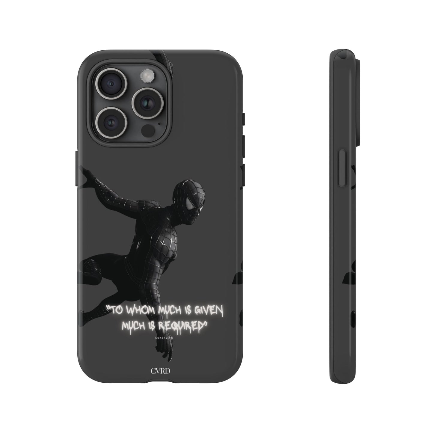 "Responsibility" - Black Phone Case (Luke 12:48)