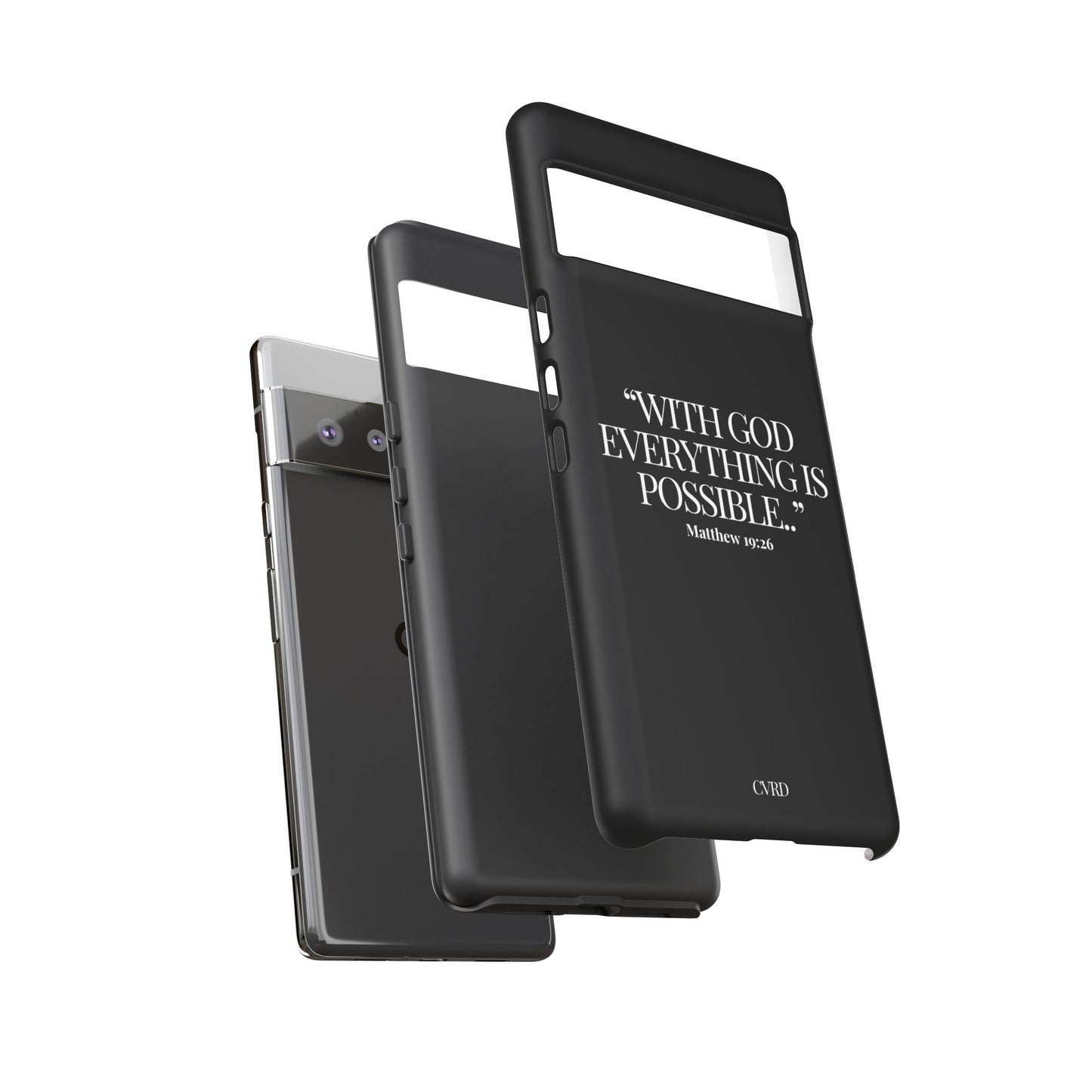 "Endless Possibilties" - Black Phone Case (Matthew 19:26)