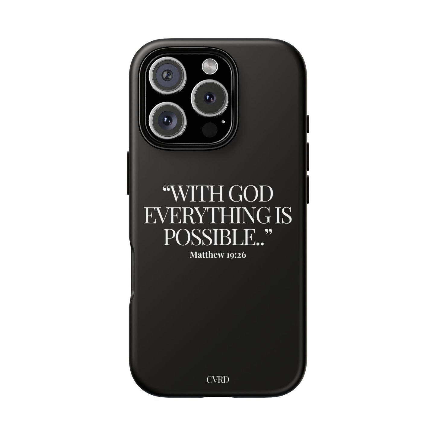 "Endless Possibilties" - Black Phone Case (Matthew 19:26)
