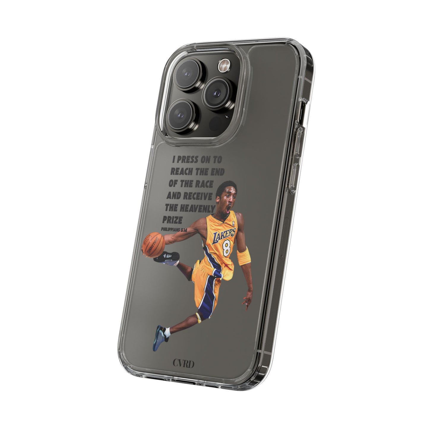 "Angel" – Transparent Phone Case (Philippians 3:14)