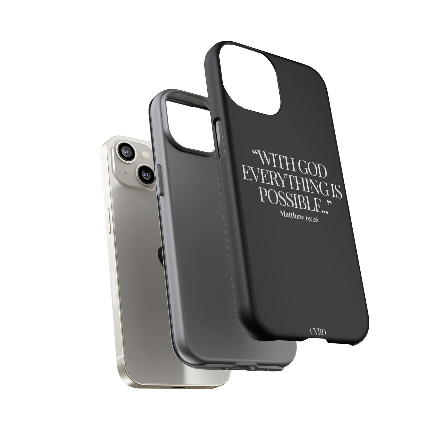 "Endless Possibilties" - Black Phone Case (Matthew 19:26)