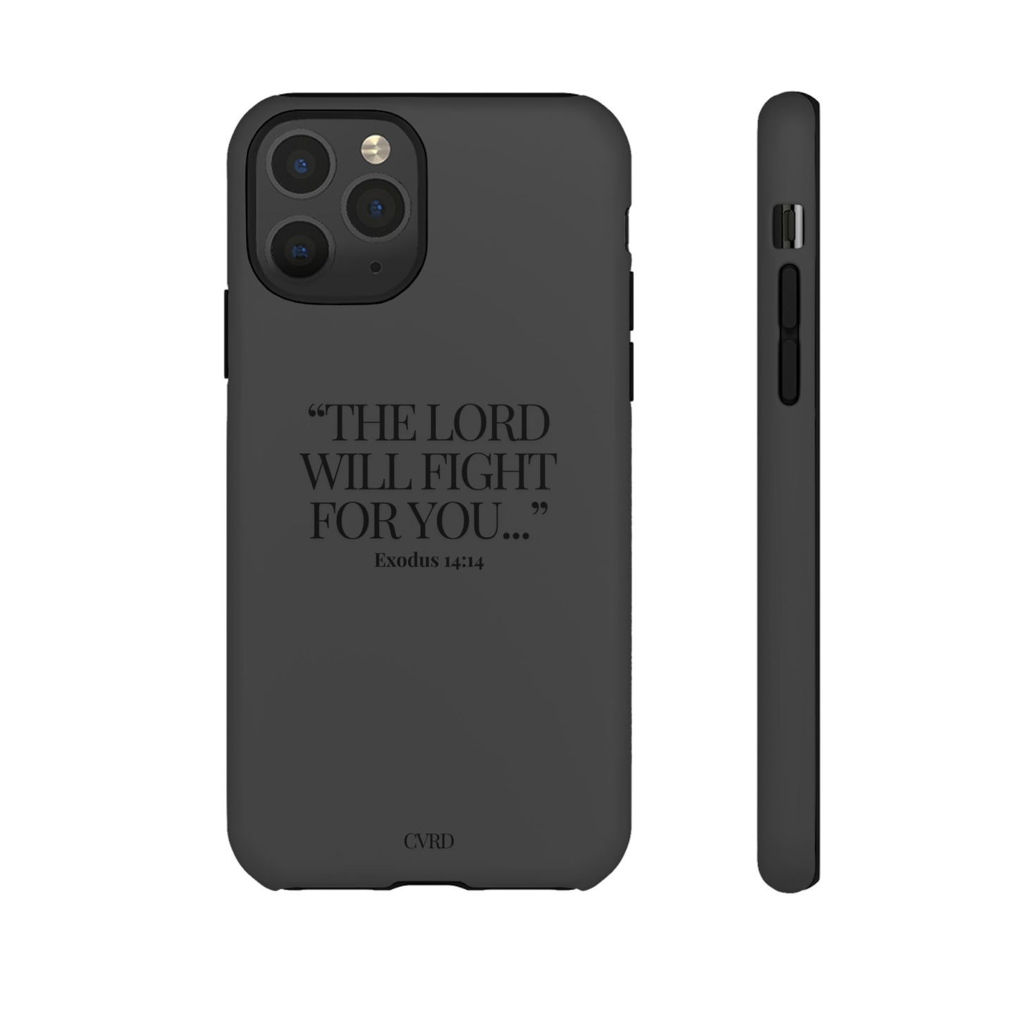 "Silent Strength" - Black Phone Case (Exodus 14:14)