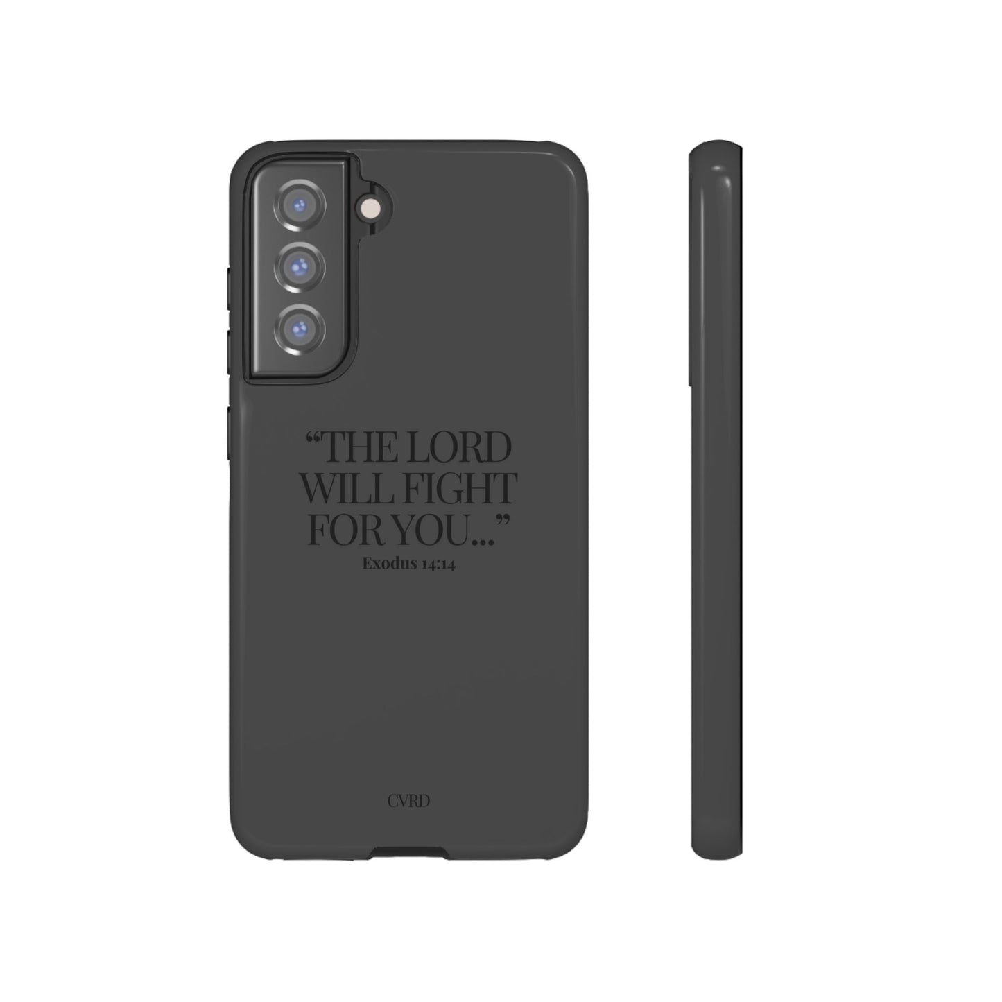 "Silent Strength" - Black Phone Case (Exodus 14:14)