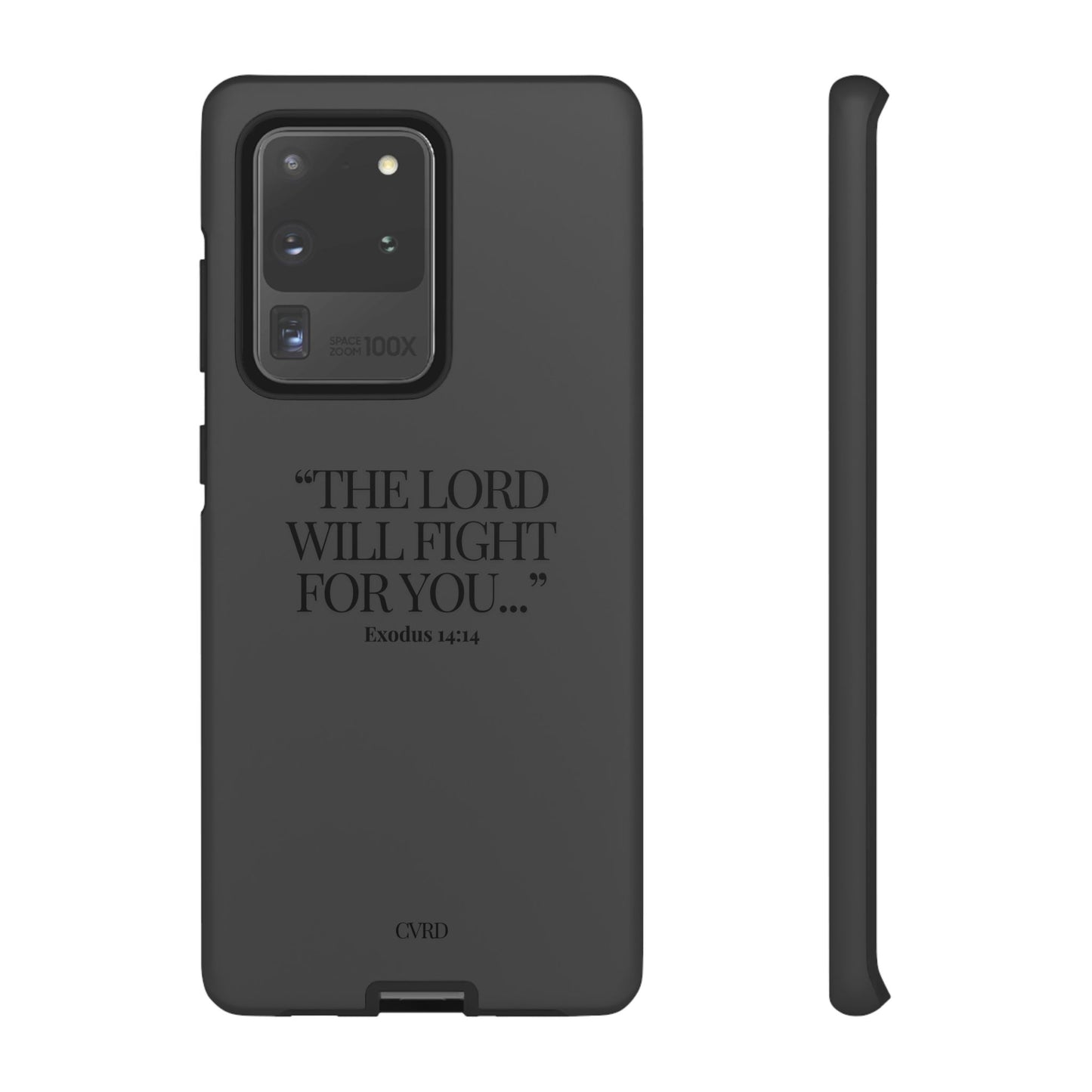 "Silent Strength" - Black Phone Case (Exodus 14:14)