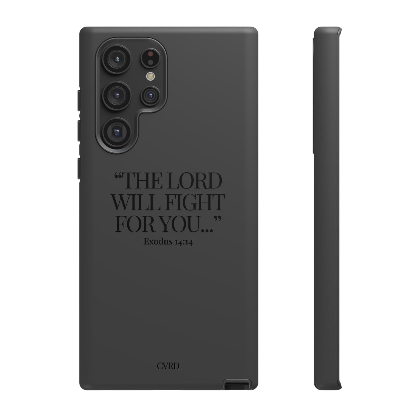 "Silent Strength" - Black Phone Case (Exodus 14:14)
